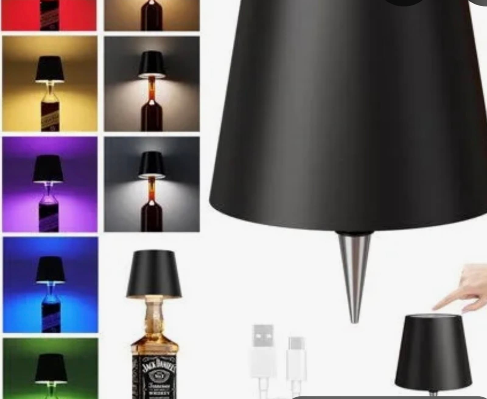 Wireless LED Wine Bottle Lamp RGB - Image 1
