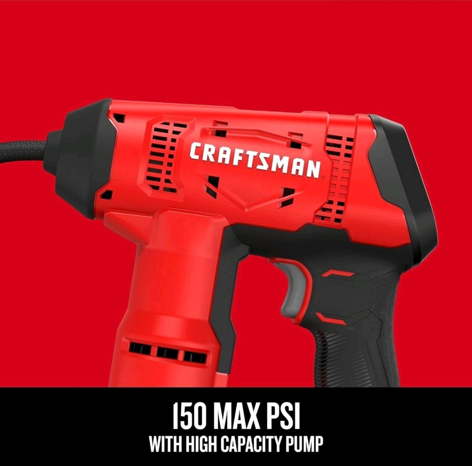 CRAFTSMAN V20 Cordless Tire Inflator, 150 PSI, Digital Gauge (CMCE521B) - Thumbnail 7