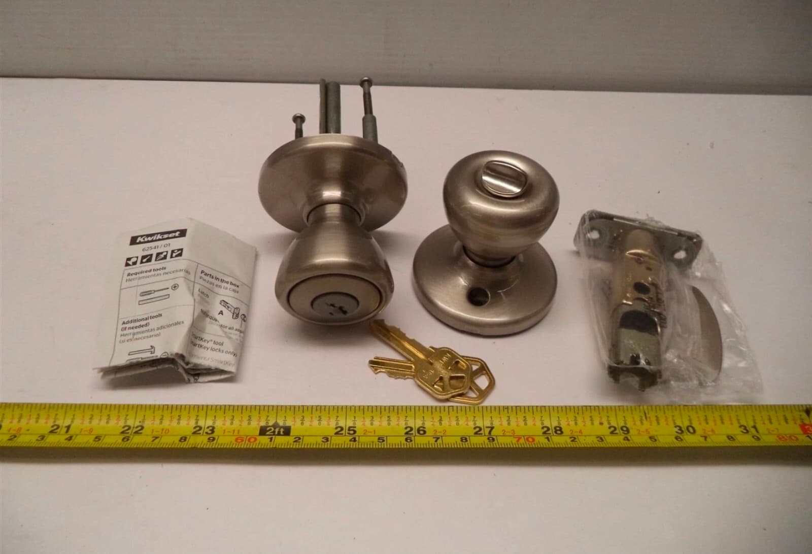 Kwikset Phoenix Knob Keyed featuring SmartKey Satin Nickel P/N 62541/01 - Image 1