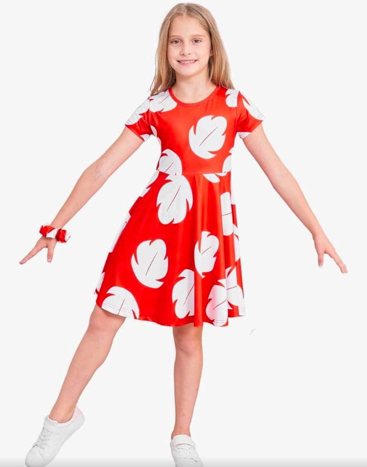 Lilo Dress Short Sleeve Hawaiian Costume for Girls sz 4/5 - Image 1