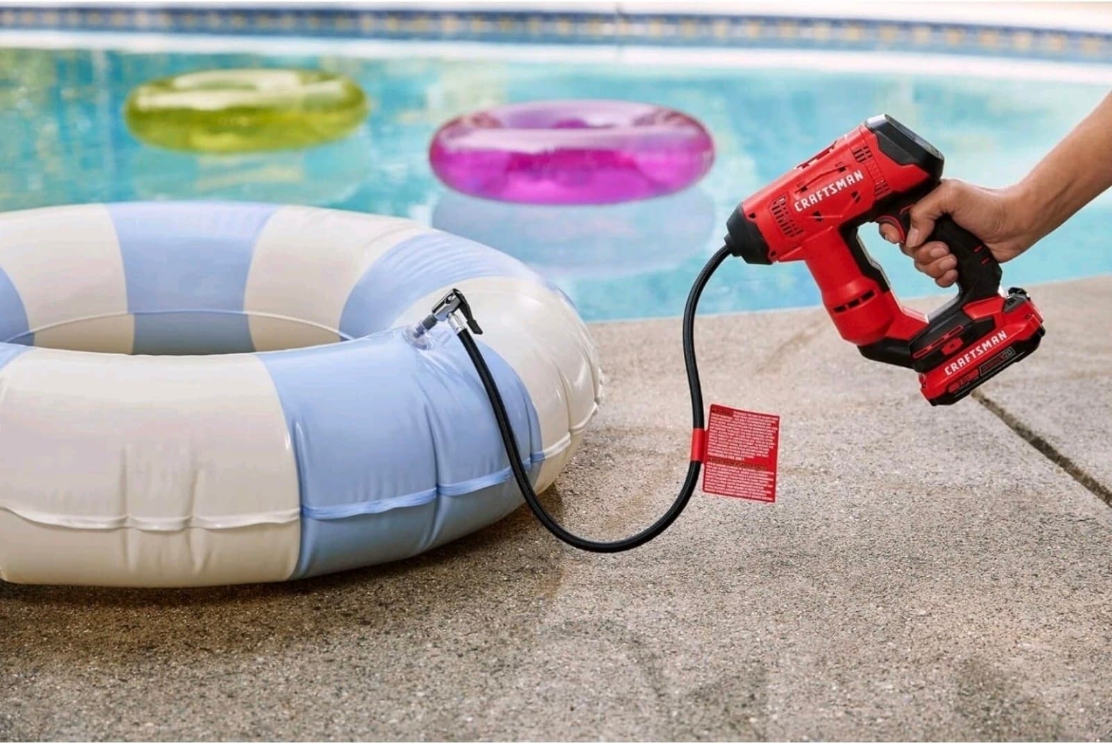 CRAFTSMAN V20 Cordless Tire Inflator, 150 PSI, Digital Gauge (CMCE521B) - Thumbnail 9