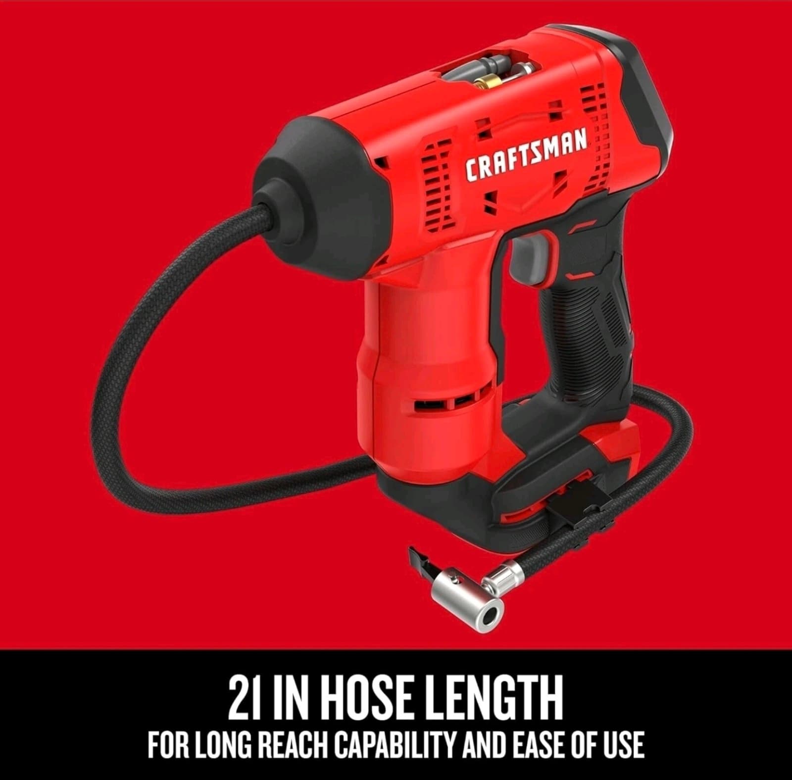 CRAFTSMAN V20 Cordless Tire Inflator, 150 PSI, Digital Gauge (CMCE521B) - Thumbnail 5