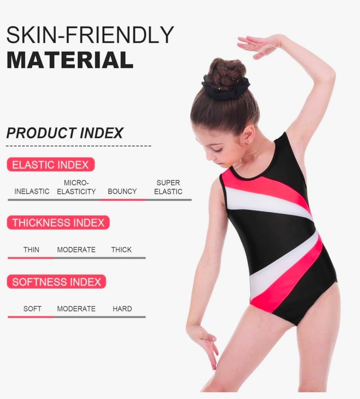 Gymnastics Leotards for Girls - Dance Ballet sz M/L - Thumbnail 3