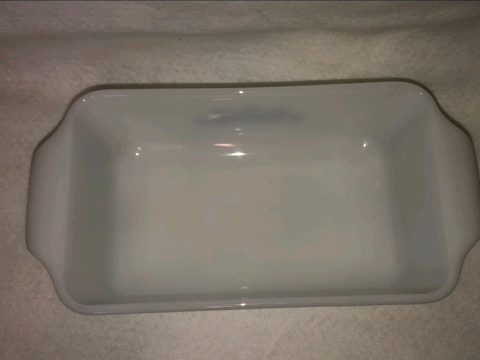 Vintage Cornflower Blue FLOWER Fire King 1 QUART Loaf Pan - Thumbnail 3