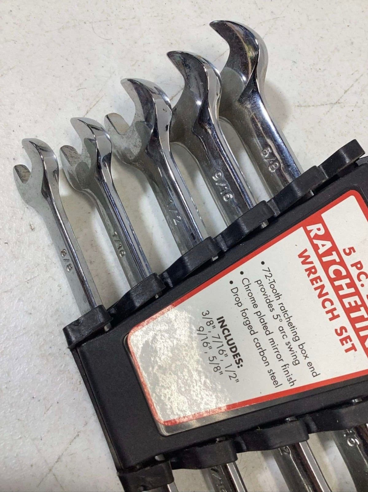 SAE Racheting Wrenches 5pc - Thumbnail 2