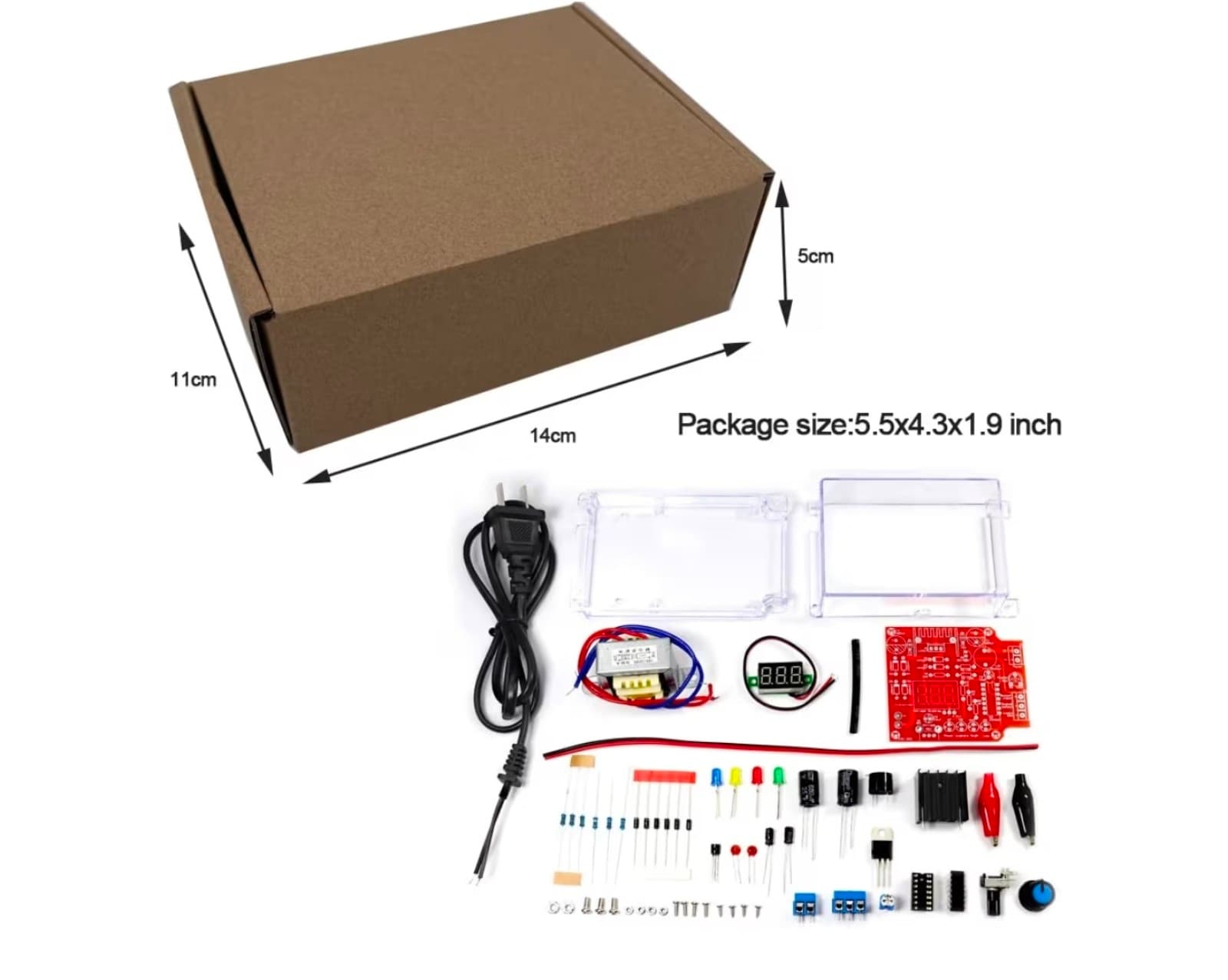 Power Supply Voltage Regulator kit DIY Electronic kit Set 110V to DC1.25-12V Vol - Thumbnail 2