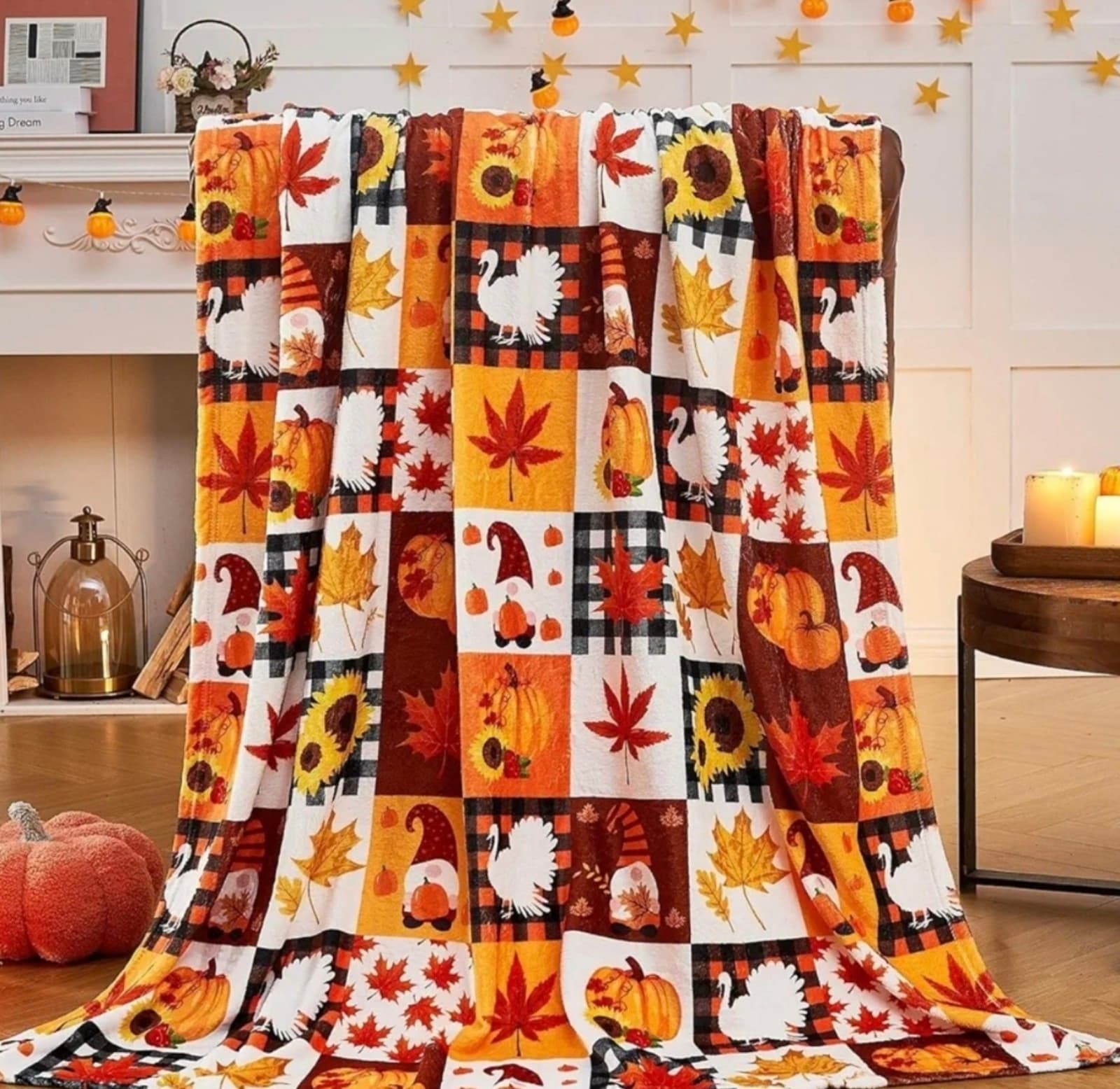 Thanksgiving Soft Fleece Blanket Winter Baby Blanket - Thumbnail 3