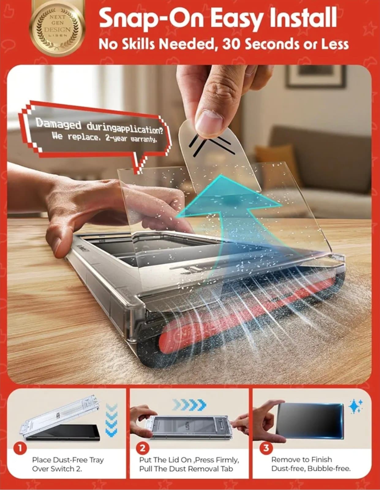 LISEN Screen Protector for Nintendo Switch 2 - Thumbnail 2