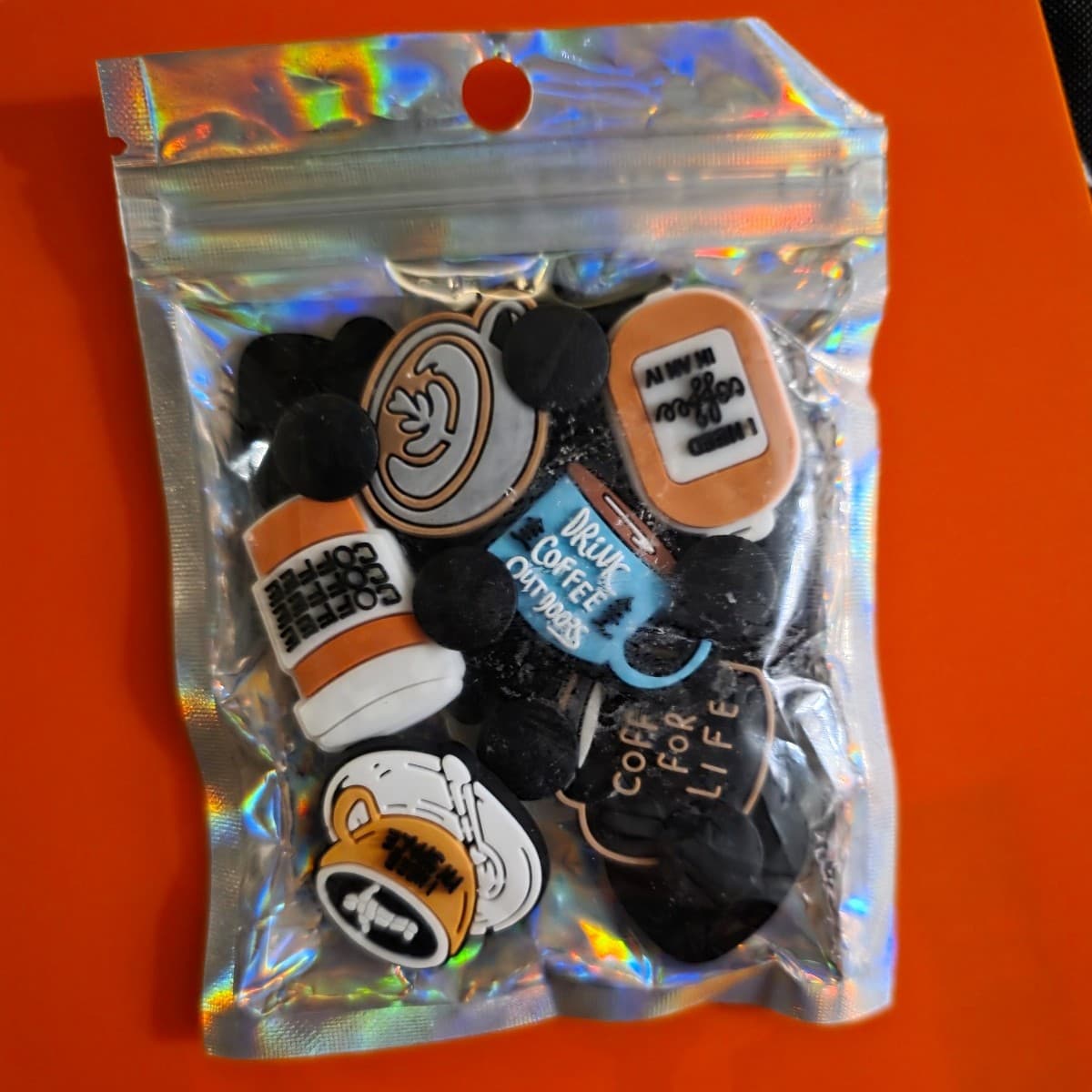 Coffee Lover Croc Charms 12pc Assorted - Image 1