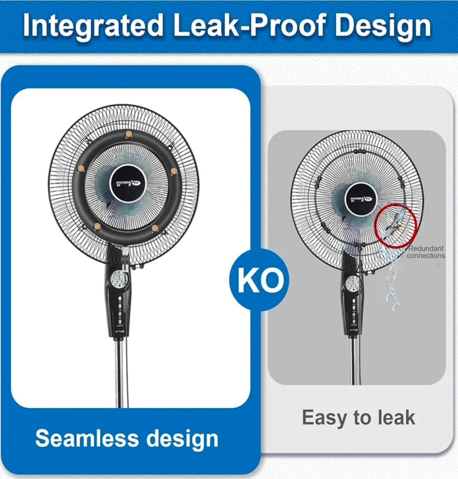 Fan Misting Kit. Fan Misters for Cooling Outdoor, Integrated Mister Ring for Out - Thumbnail 3