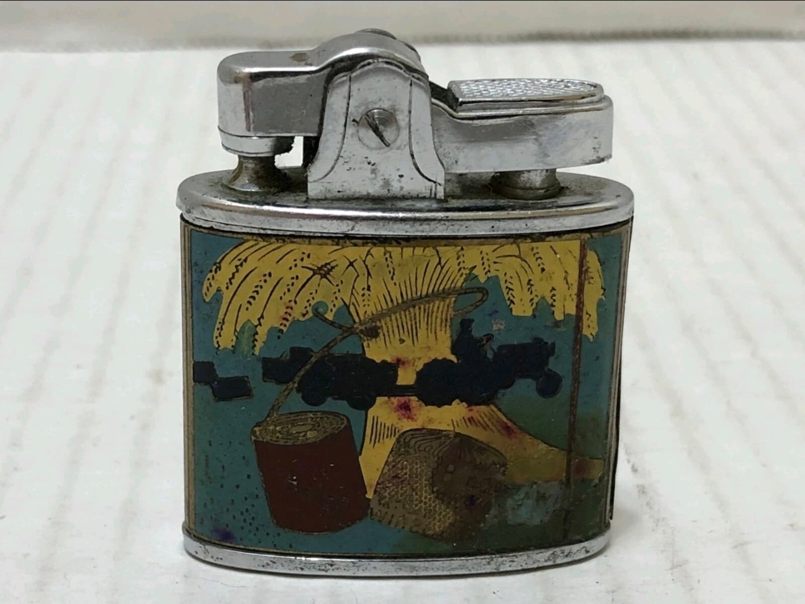 Vintage Advertising Lighter - BALER TWINE with Tractor and Hay Baler - Thumbnail 5