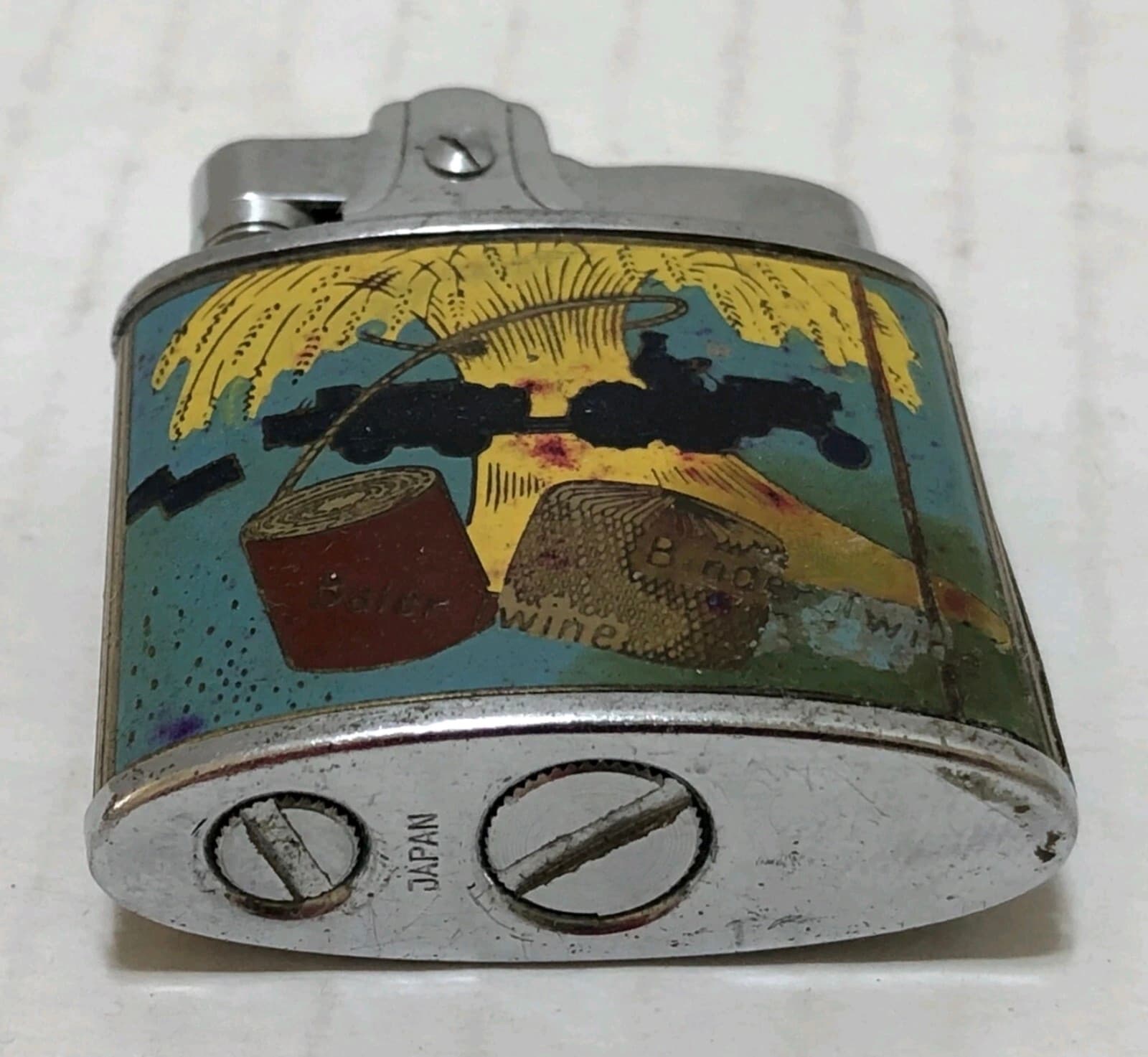 Vintage Advertising Lighter - BALER TWINE with Tractor and Hay Baler - Thumbnail 2