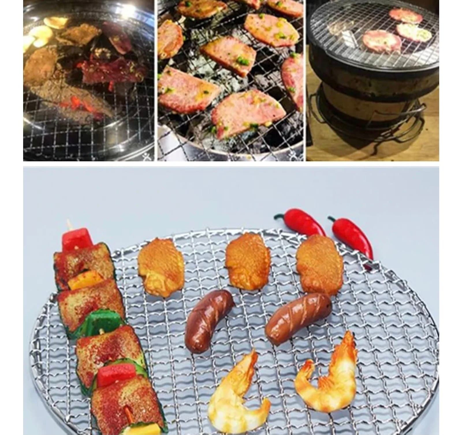 Stainless Steel Round Wire Baking Cooling Rack for Airfryer Oven, 6.5in - Thumbnail 2