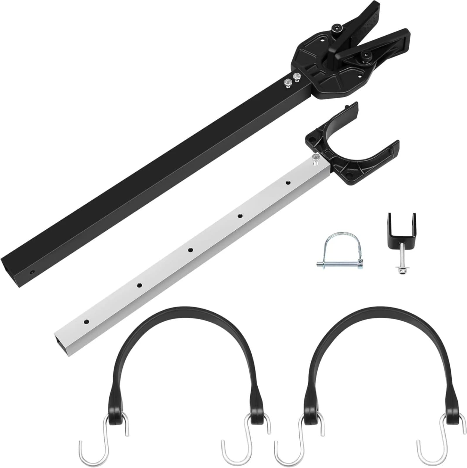 JY PERFORMANCE Adjustable Boat Transom Saver for Outboard Motor, Black+Silver - Image 1