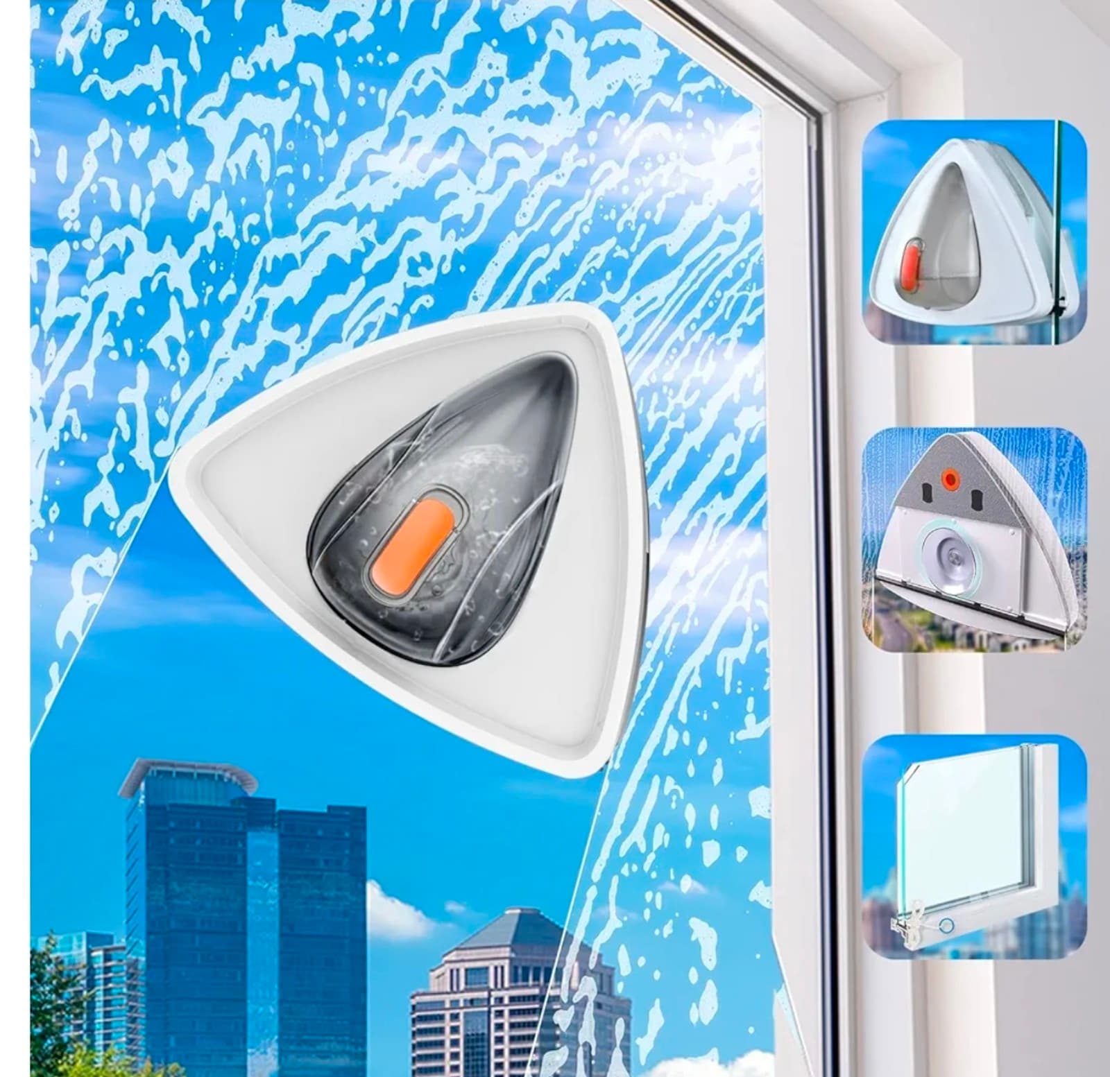 Magnetic Window Cleaner Double Sided Bionic Suction Cup Design|Automatic Water - Image 1