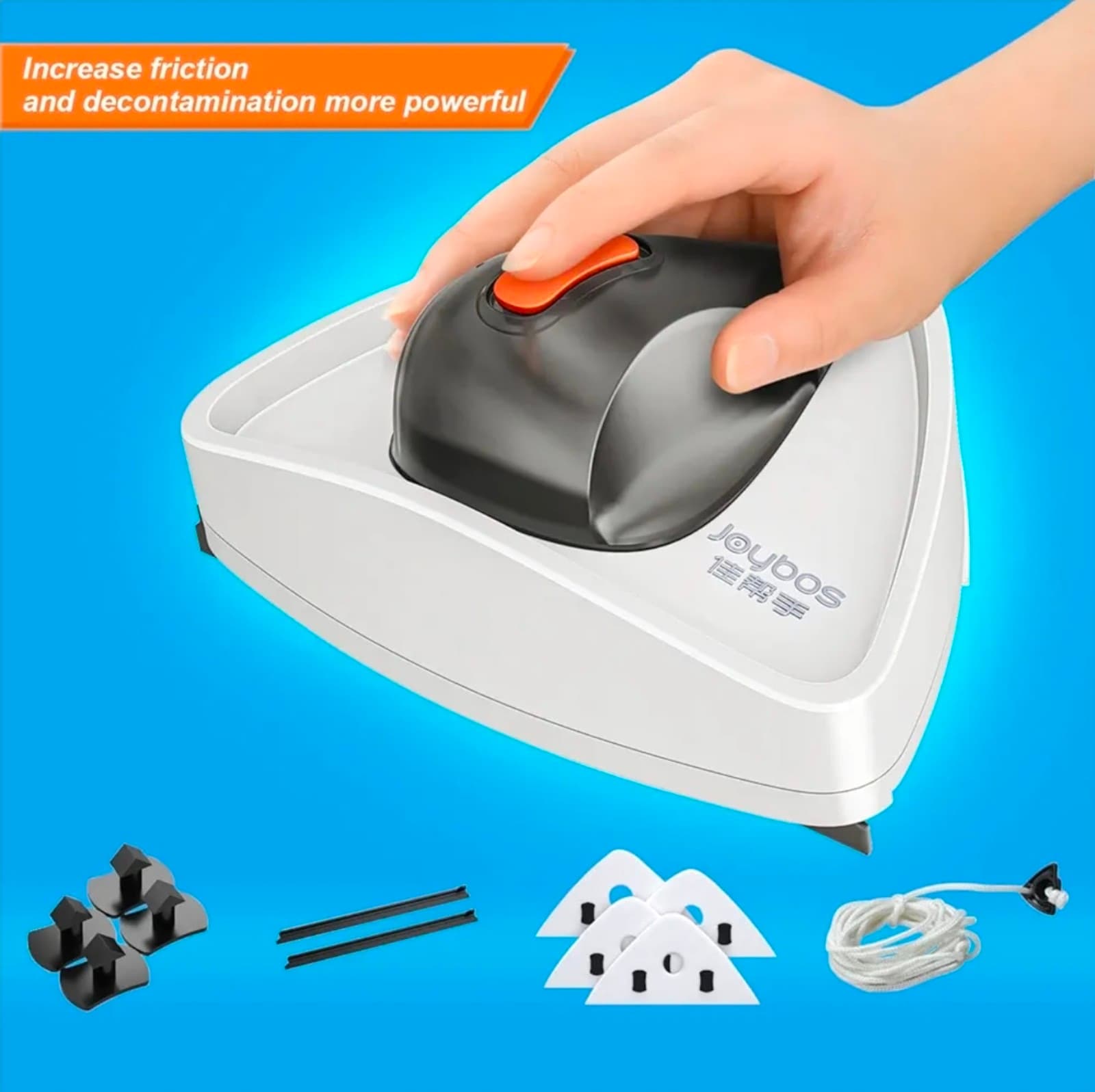 Magnetic Window Cleaner Double Sided Bionic Suction Cup Design|Automatic Water - Thumbnail 5