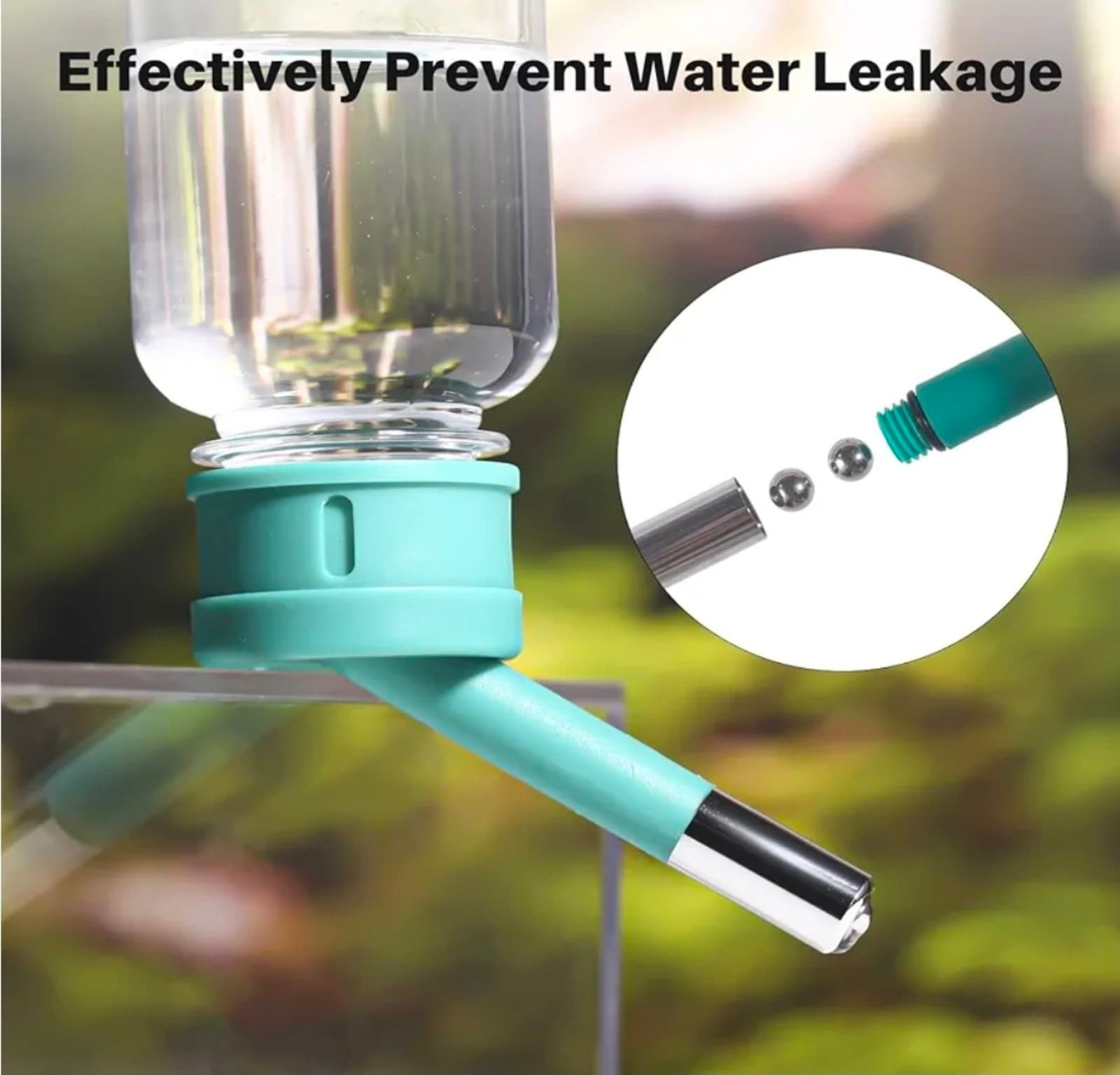 Hamster Water Bottle with Holder Ceramic, 120ml Rat Water Bottle Stand for Glass - Thumbnail 5