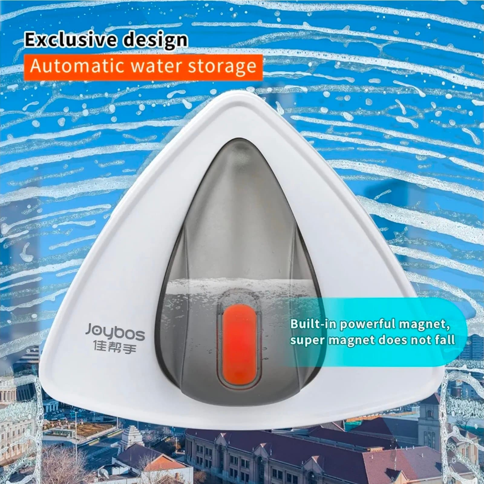 Magnetic Window Cleaner Double Sided Bionic Suction Cup Design|Automatic Water - Thumbnail 3