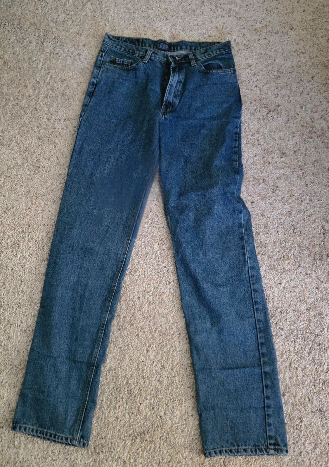 Mens 34"x36" Full Blue Jeans Relaxed Fit Jeans - Image 1