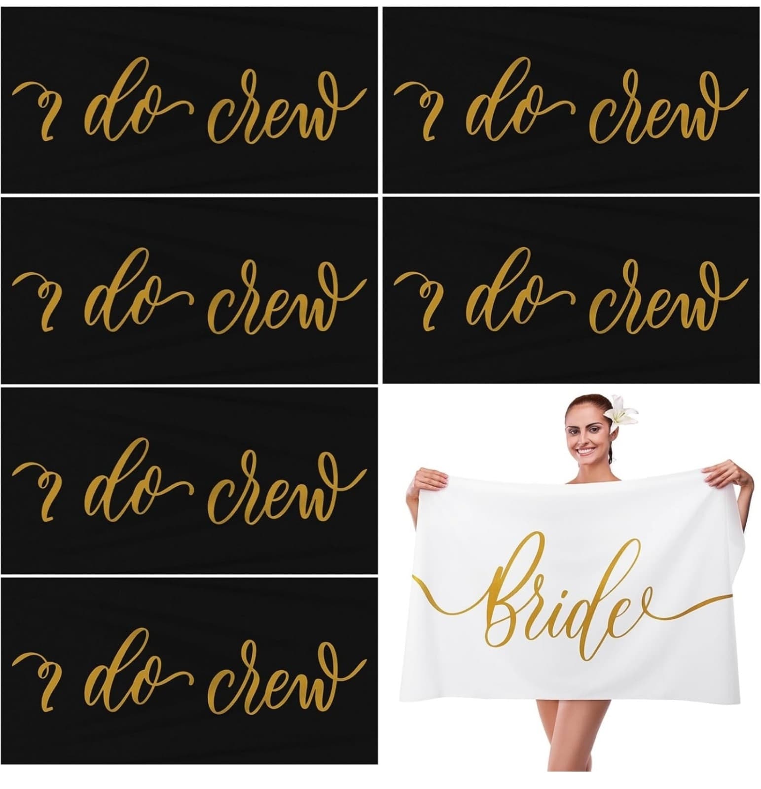 Bride Beach Towel Bridesmaid Beach Towels 7ct - Image 1