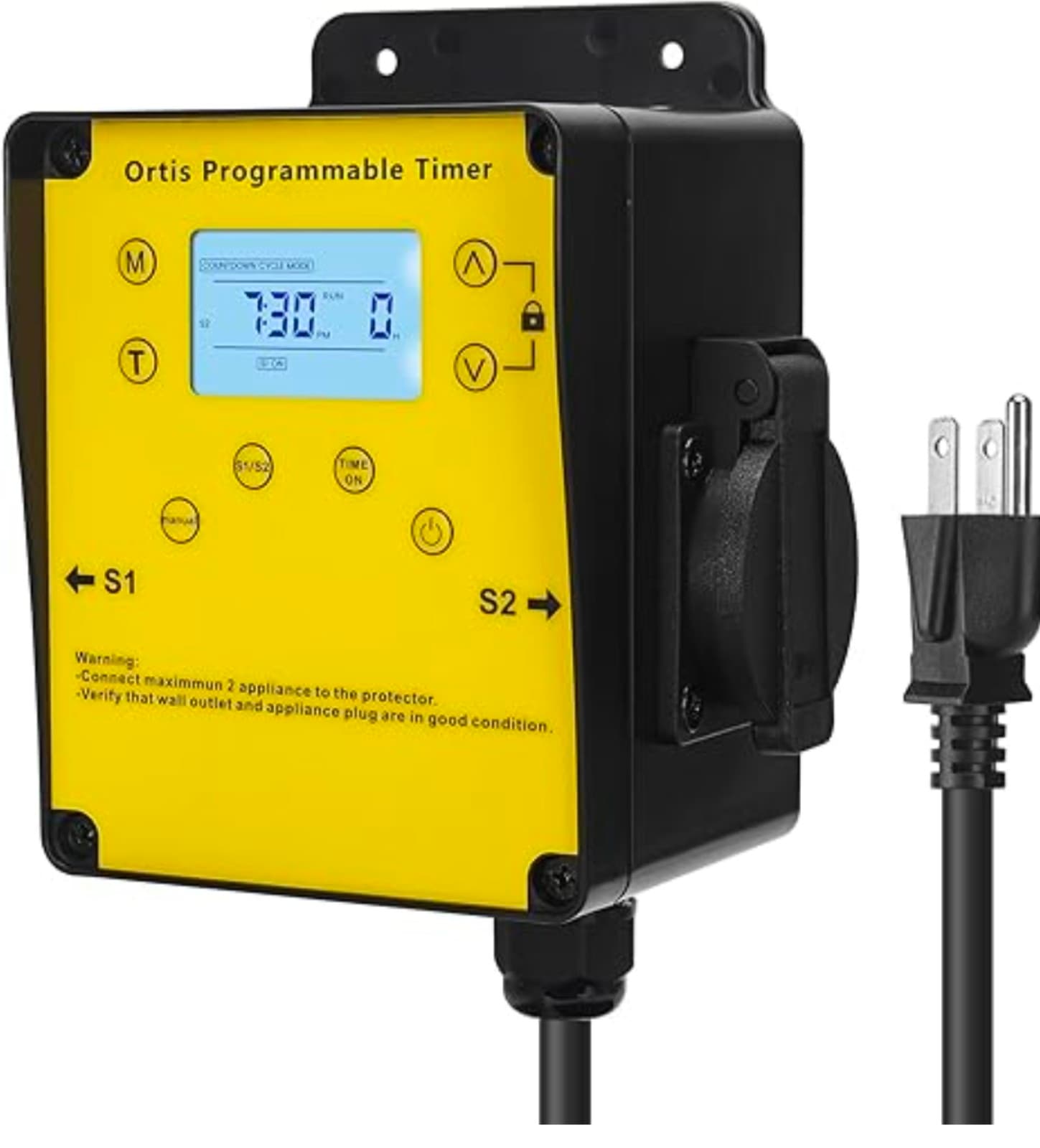 Ortis Above Ground Smart Pool Timer with Countdown Mode & 24H Auto Cycle Mode, L - Image 1