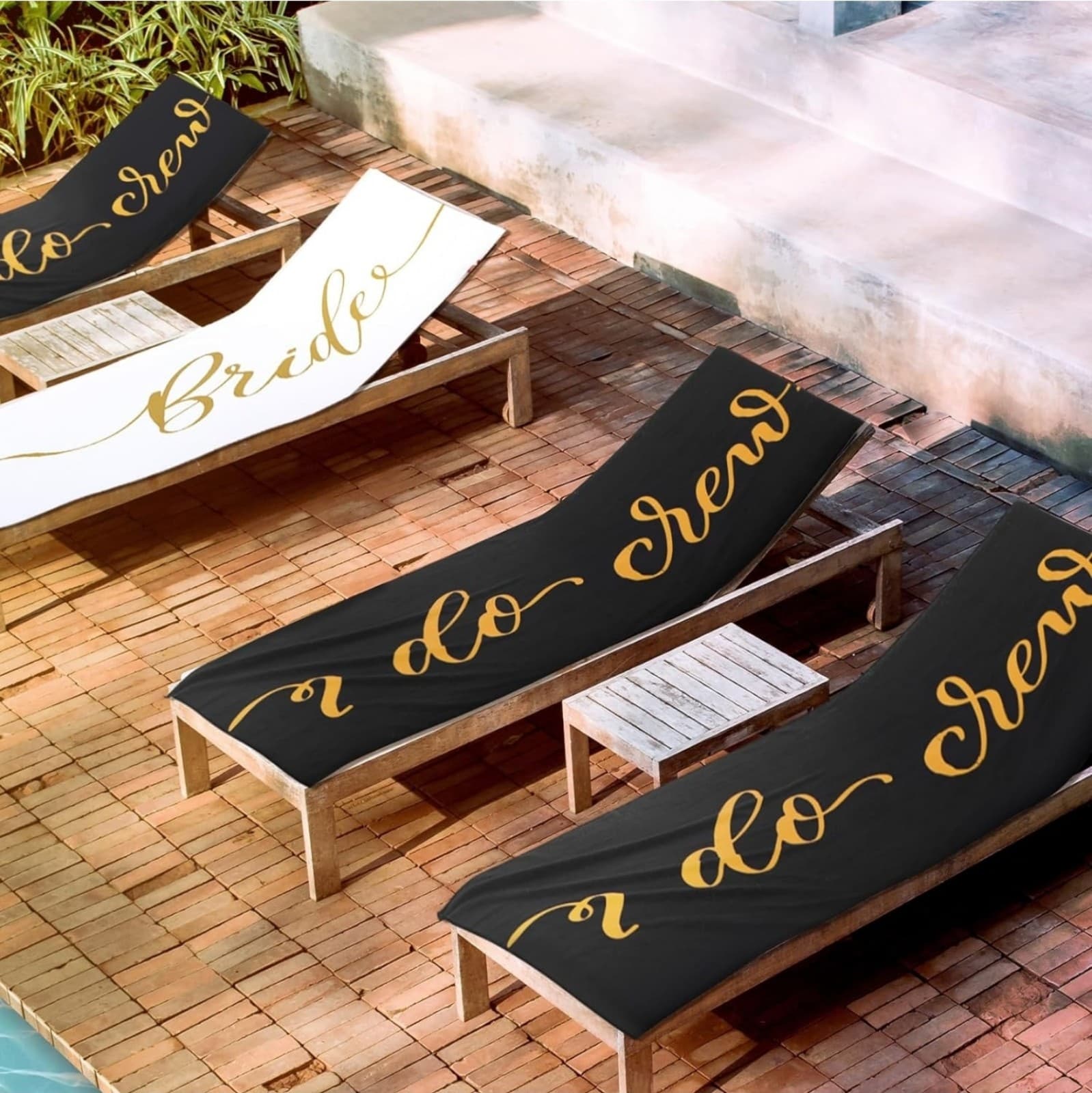 Bride Beach Towel Bridesmaid Beach Towels 7ct - Thumbnail 6