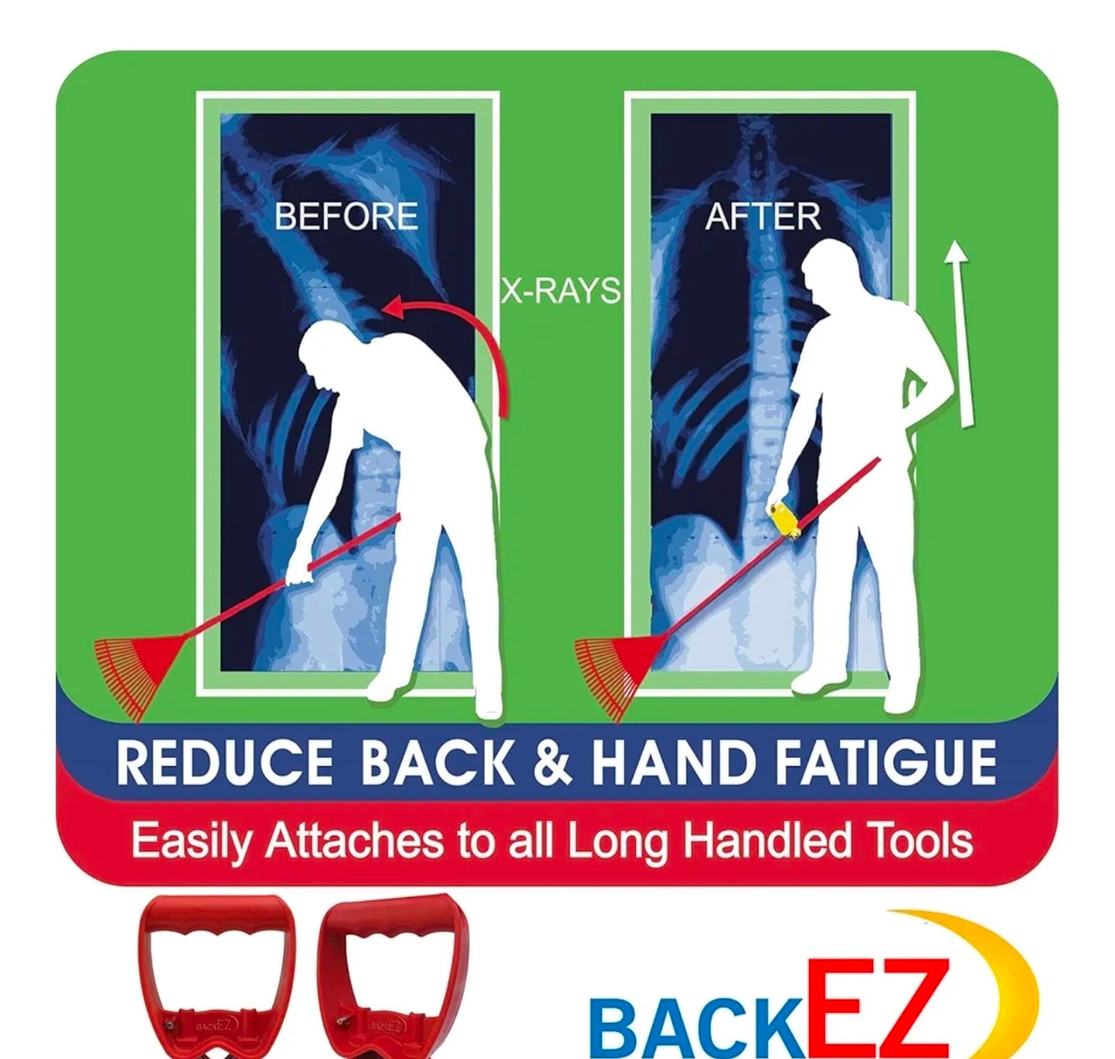 Back-Saving Tool Handle Attachment, EVR-Grip Upgrade, Labor-Saving Ergonomic Sho - Thumbnail 8