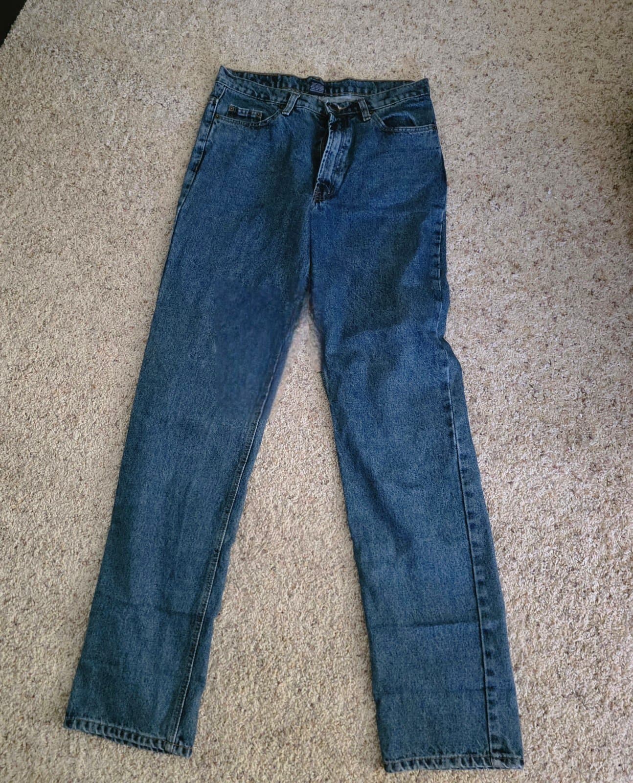Mens 34"x36" Full Blue Jeans Relaxed Fit Jeans - Thumbnail 2