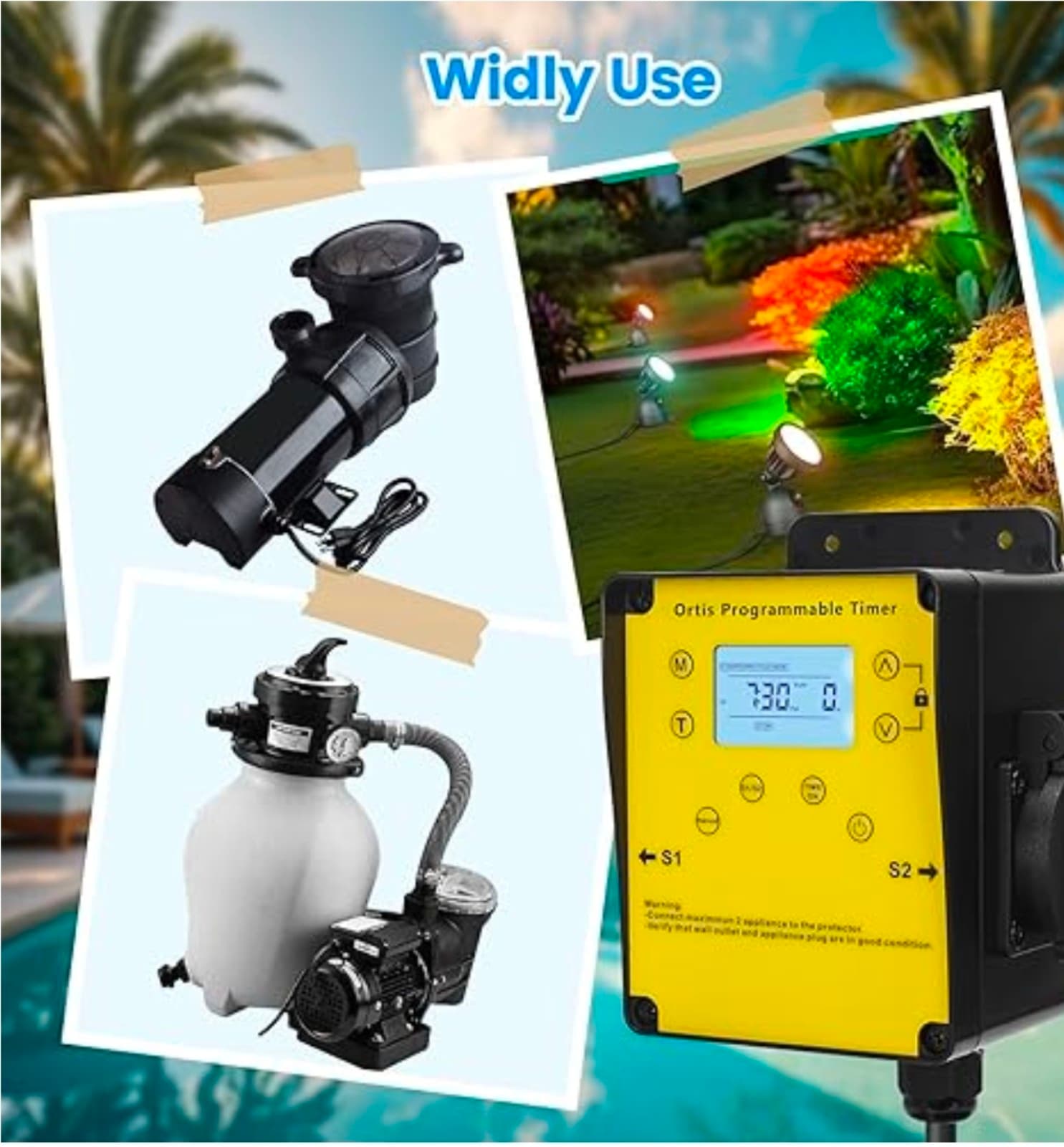 Ortis Above Ground Smart Pool Timer with Countdown Mode & 24H Auto Cycle Mode, L - Thumbnail 7