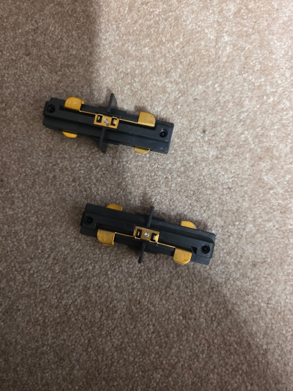 Straight Connector: Miniature Straight Connector, H Compatible with Track, Black - Thumbnail 2