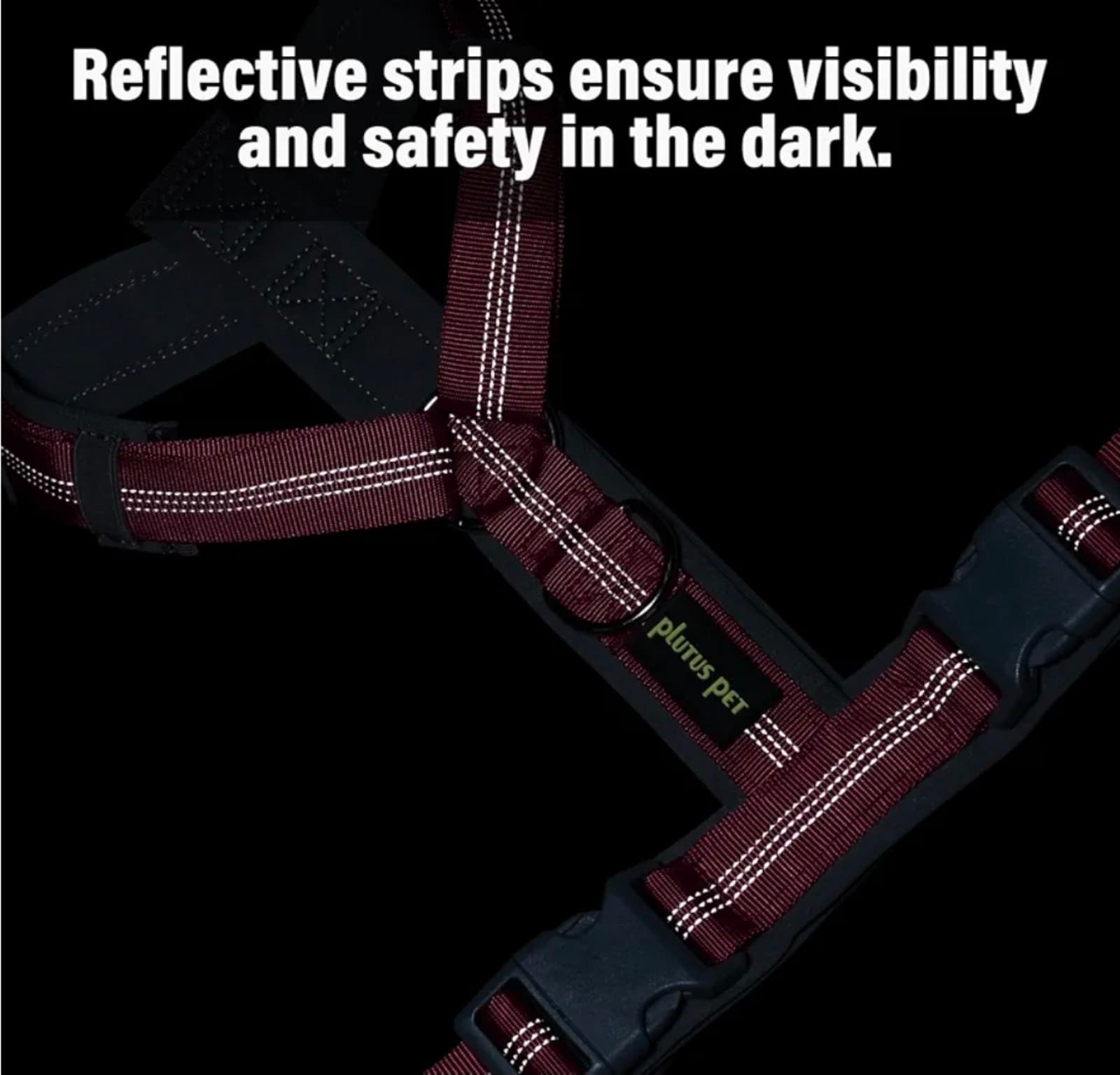 Dog Harness, Adjustable Nylon Harness with Soft Padding, Reflective sz S - Thumbnail 5