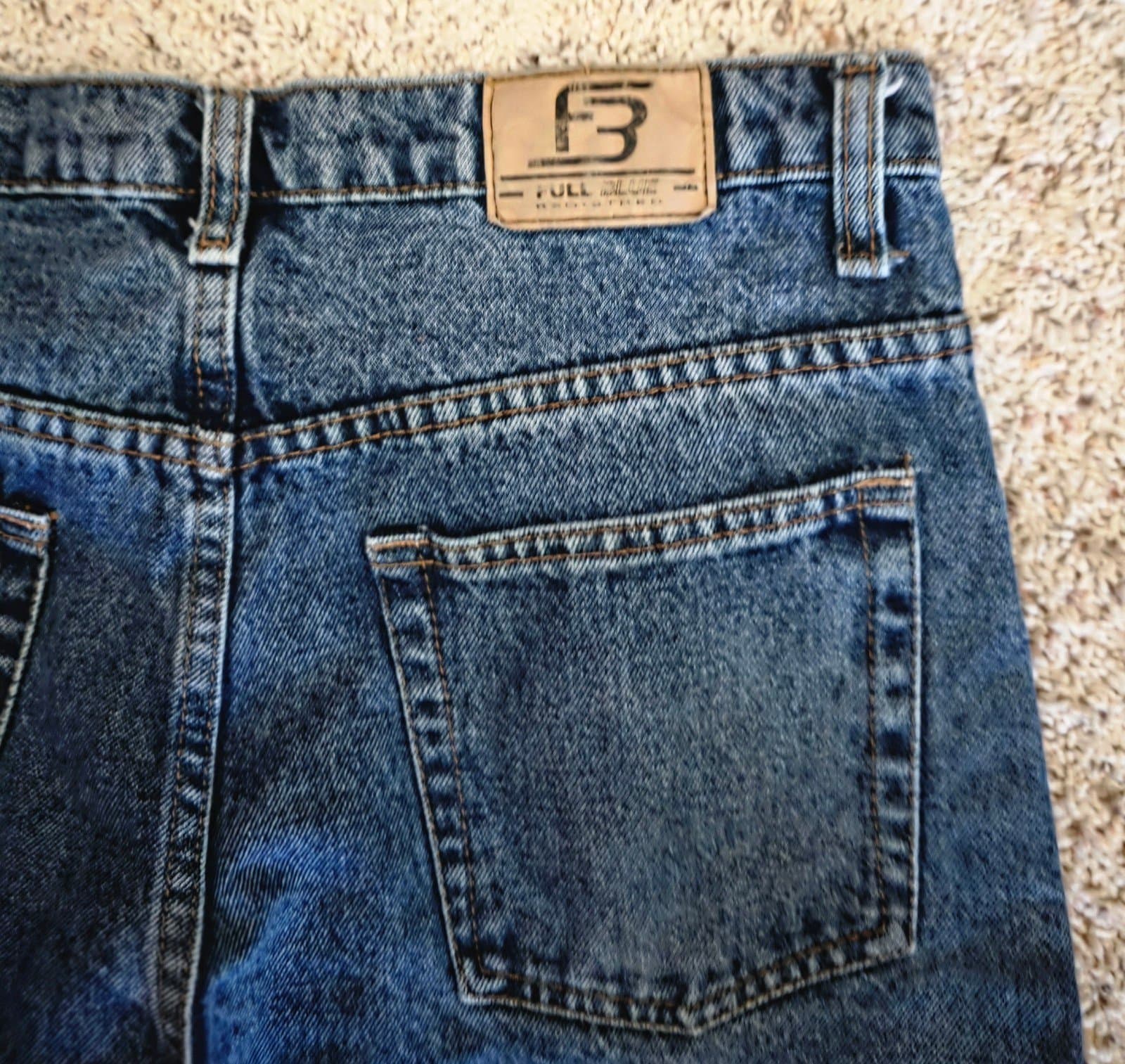 Mens 34"x36" Full Blue Jeans Relaxed Fit Jeans - Thumbnail 6