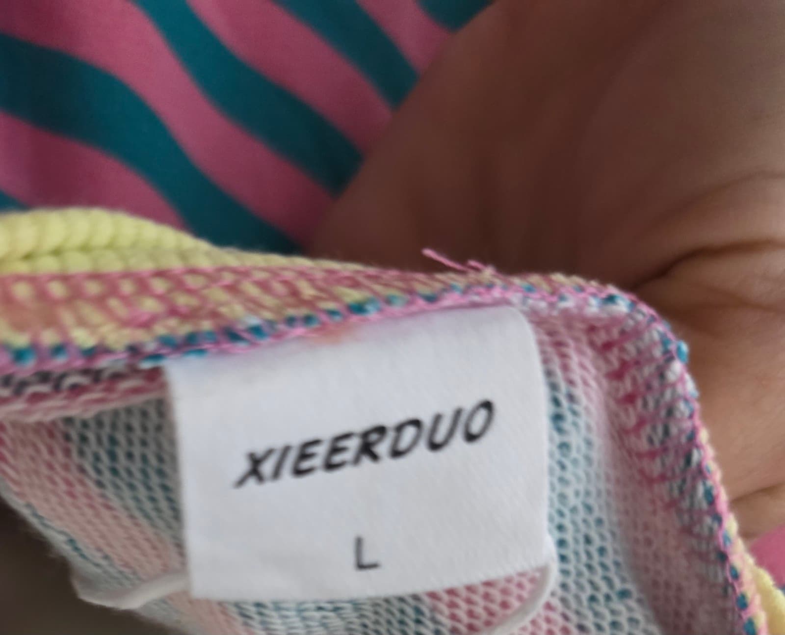 Cali Chic Women Sweatshirt Green Stripe Oversized Contrast Knit Round Pullover - Thumbnail 8