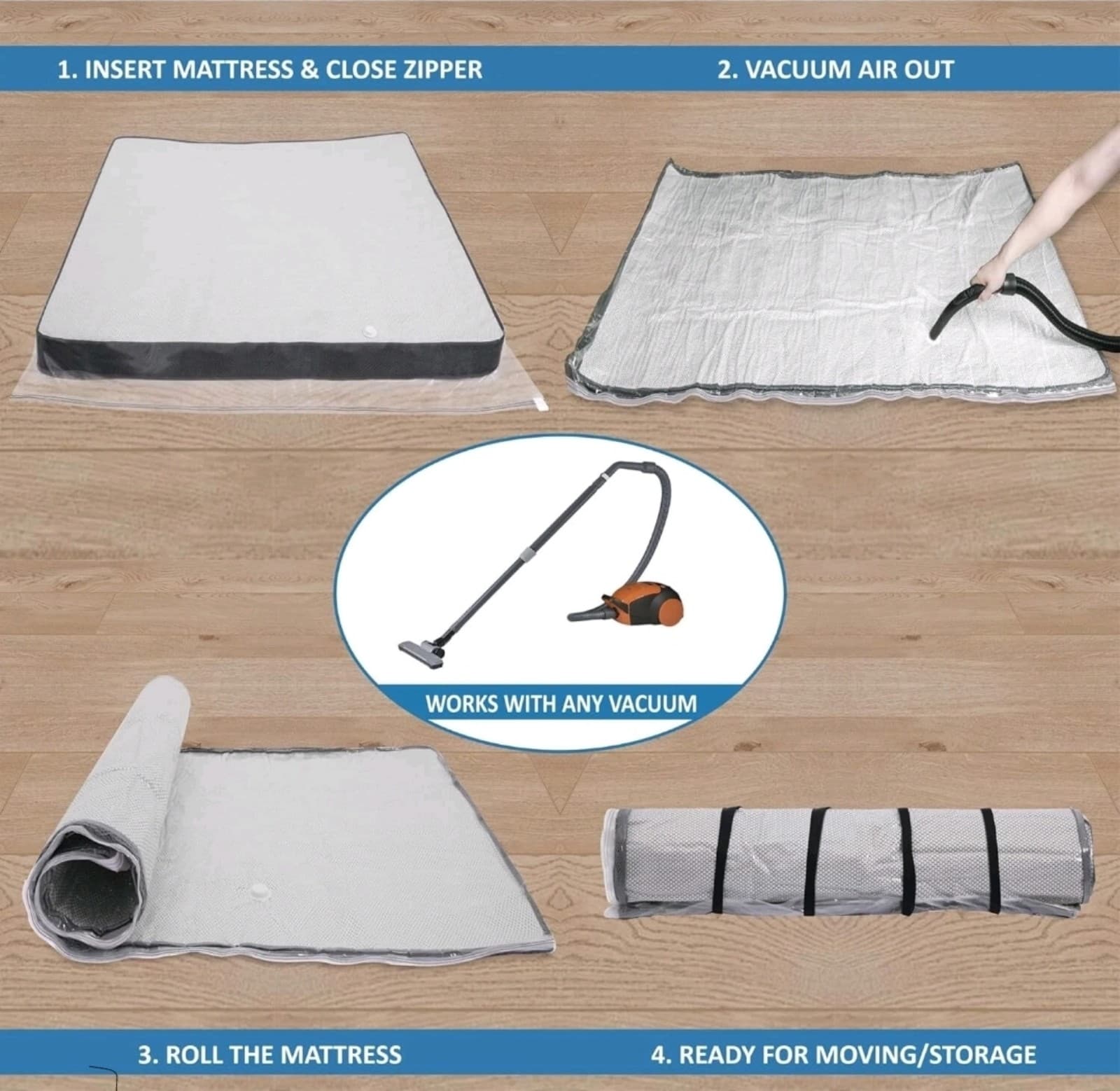 Queen/full/full-xl Mattress Vacuum Bag For Moving, Vacuum Seal Mattress Bag - Thumbnail 5