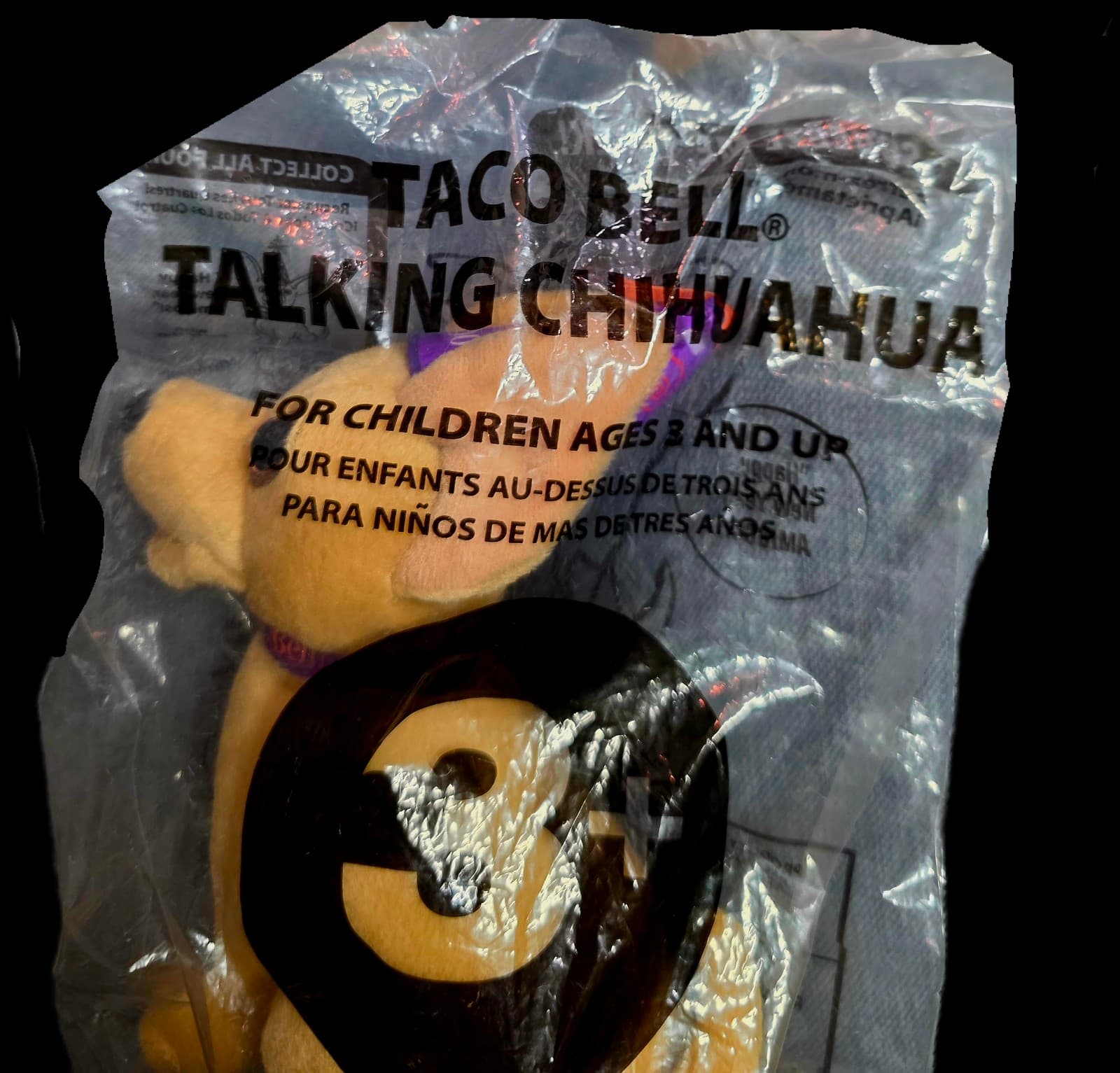 Taco Bell Happy Meal Toy Happy New Year Y2K 2000 Collectible Plush New - Image 1