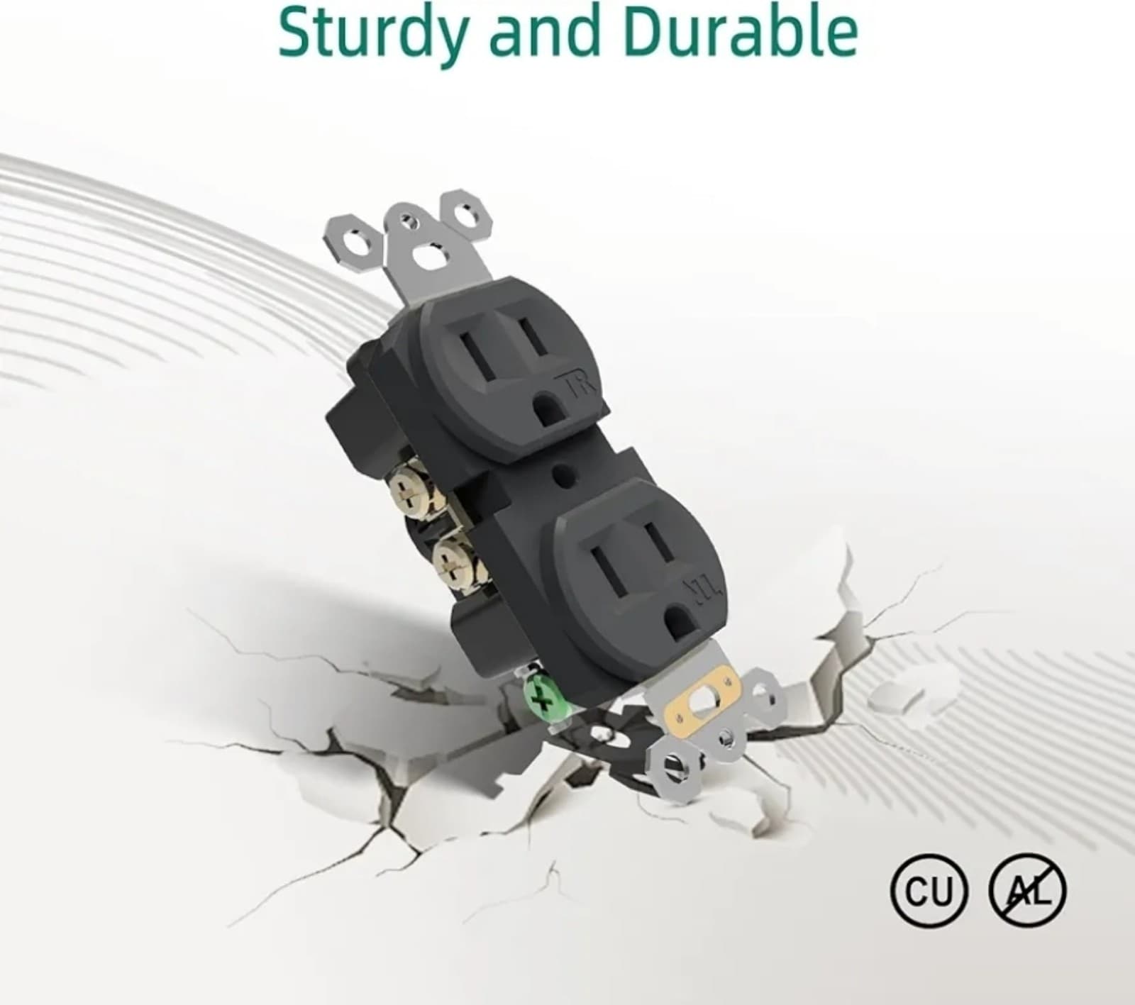 Electrical Outlet, Tamper-Resistant Duplex Receptacle, Standard Duplex Plug-in - Thumbnail 6