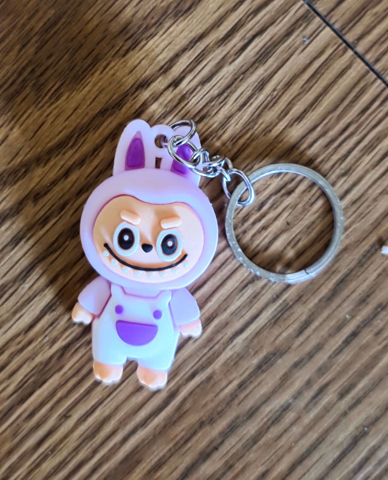 Labubu Purple Bunny Vinyl 3D Keychain/Bag Charm - Image 1