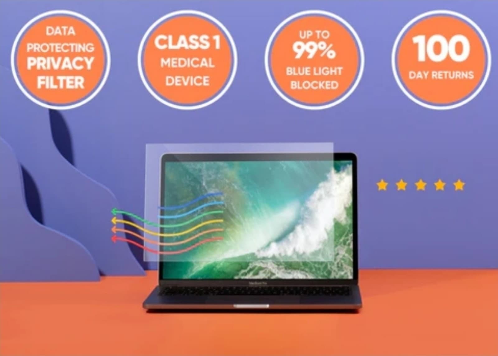 MacBook Pro 14 Screen Protector - Anti Blue Screen - Image 1