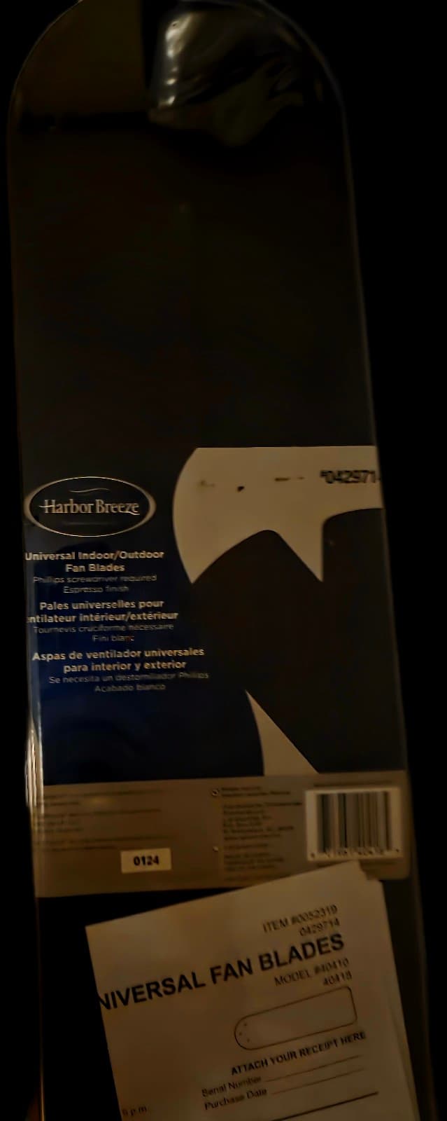 Harbor Breeze 5 -Pack 20.625-in Black Ceiling Fan Blade - Thumbnail 6