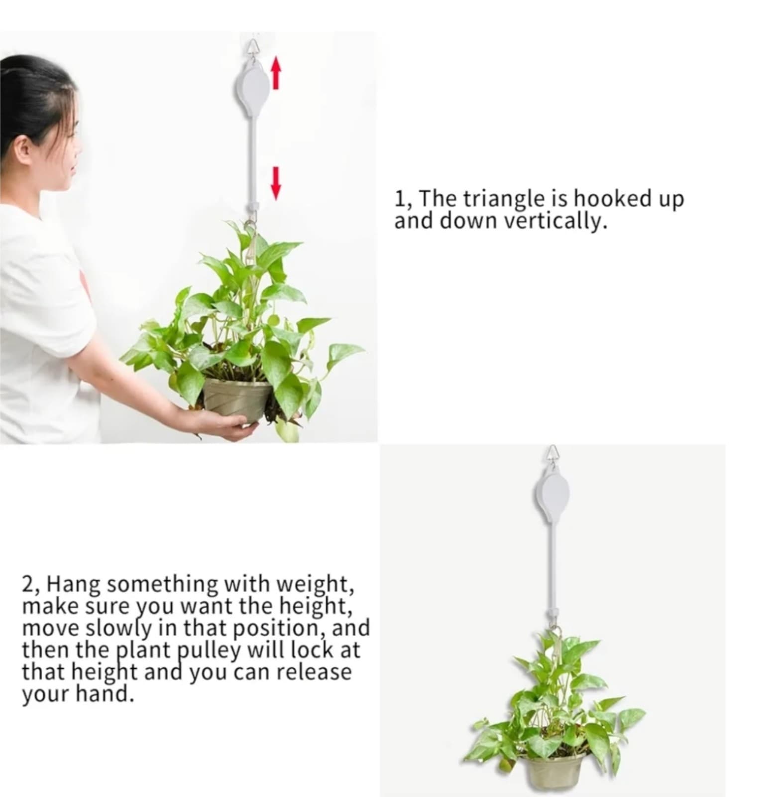 Plant Pulley Retractable Hanger 2pk - Thumbnail 7