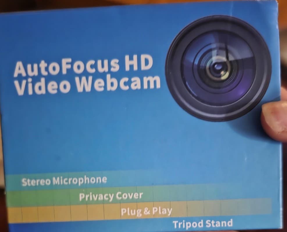 AutoFocus HD 1080P Webcam Stereo Mic, Privacy Cover, Plug & Play, Tripod - Image 1
