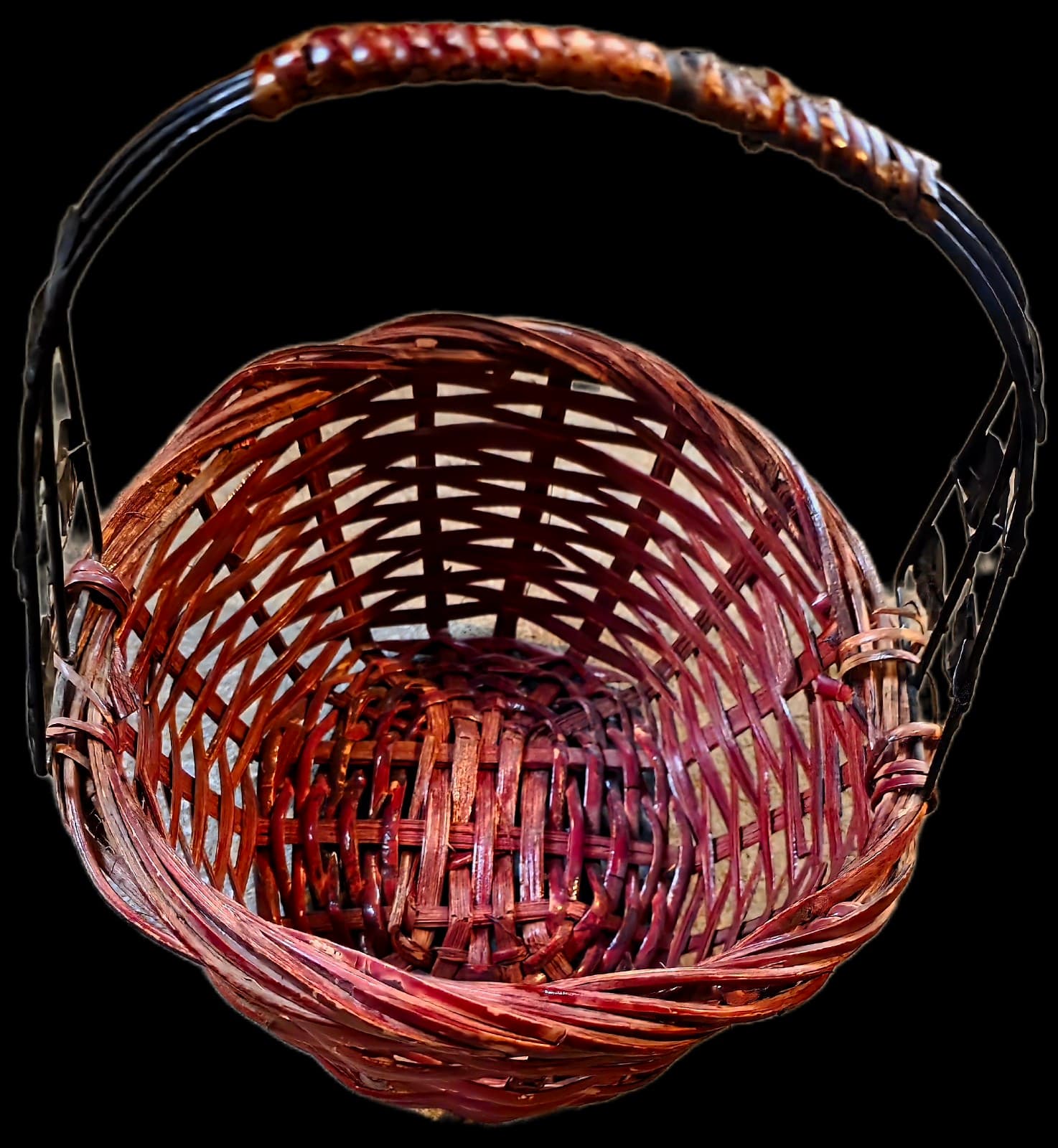 Basket Vintage Wicker Basket - Thumbnail 3