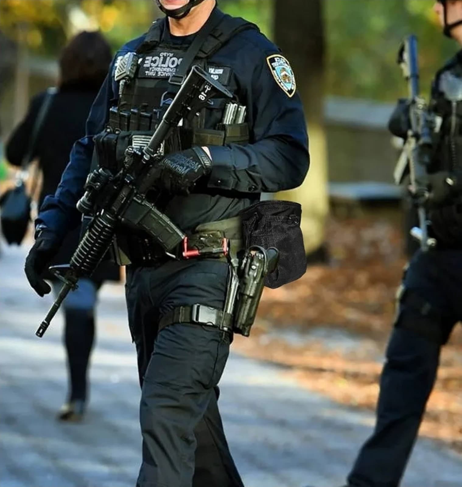 Tactical Molle Drawstring Magazine Dump Pouch, Military Adjustable Belt Utility - Thumbnail 2