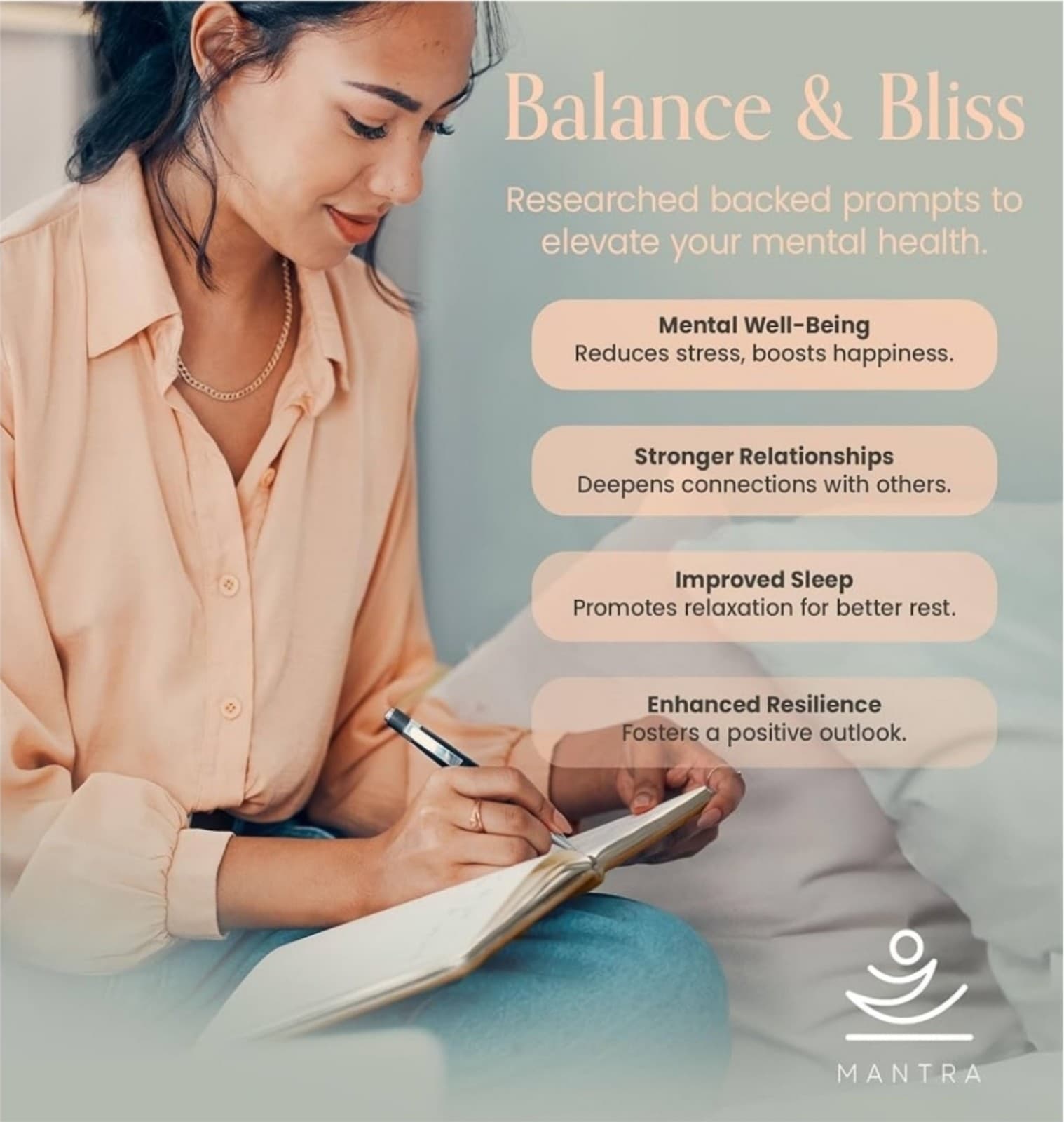 Gratitude Journal For Women & Men - Mental Health, Self Love & Self Care Journal - Thumbnail 5