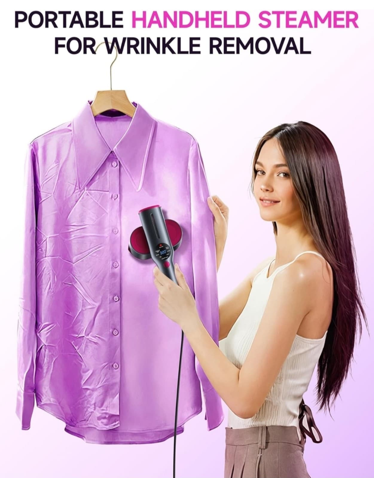 DRFLASH 2-in-1 Steamer & Iron for Clothes,15s Fast Heat-up 1200W Portable Handhe - Thumbnail 2