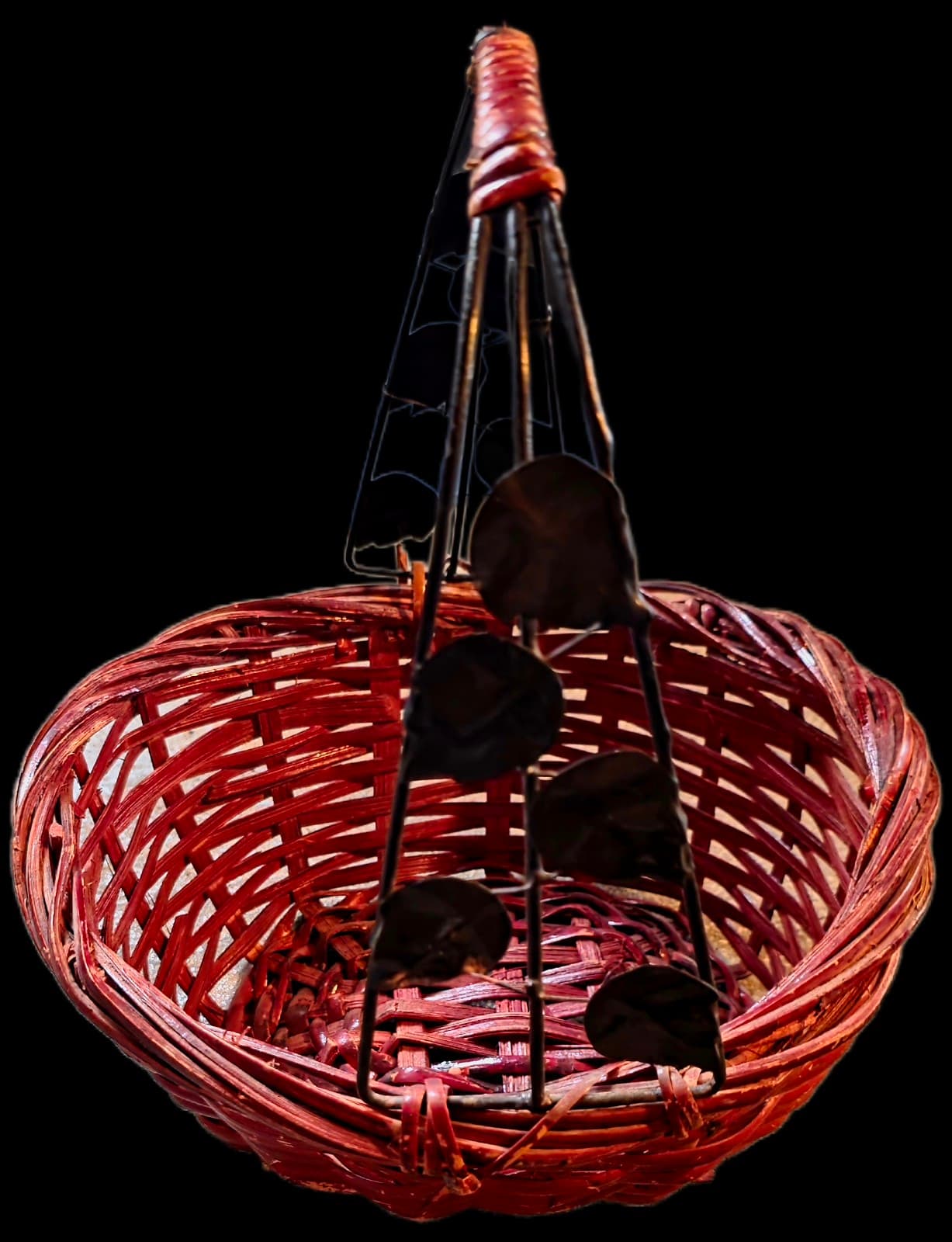 Basket Vintage Wicker Basket - Thumbnail 6