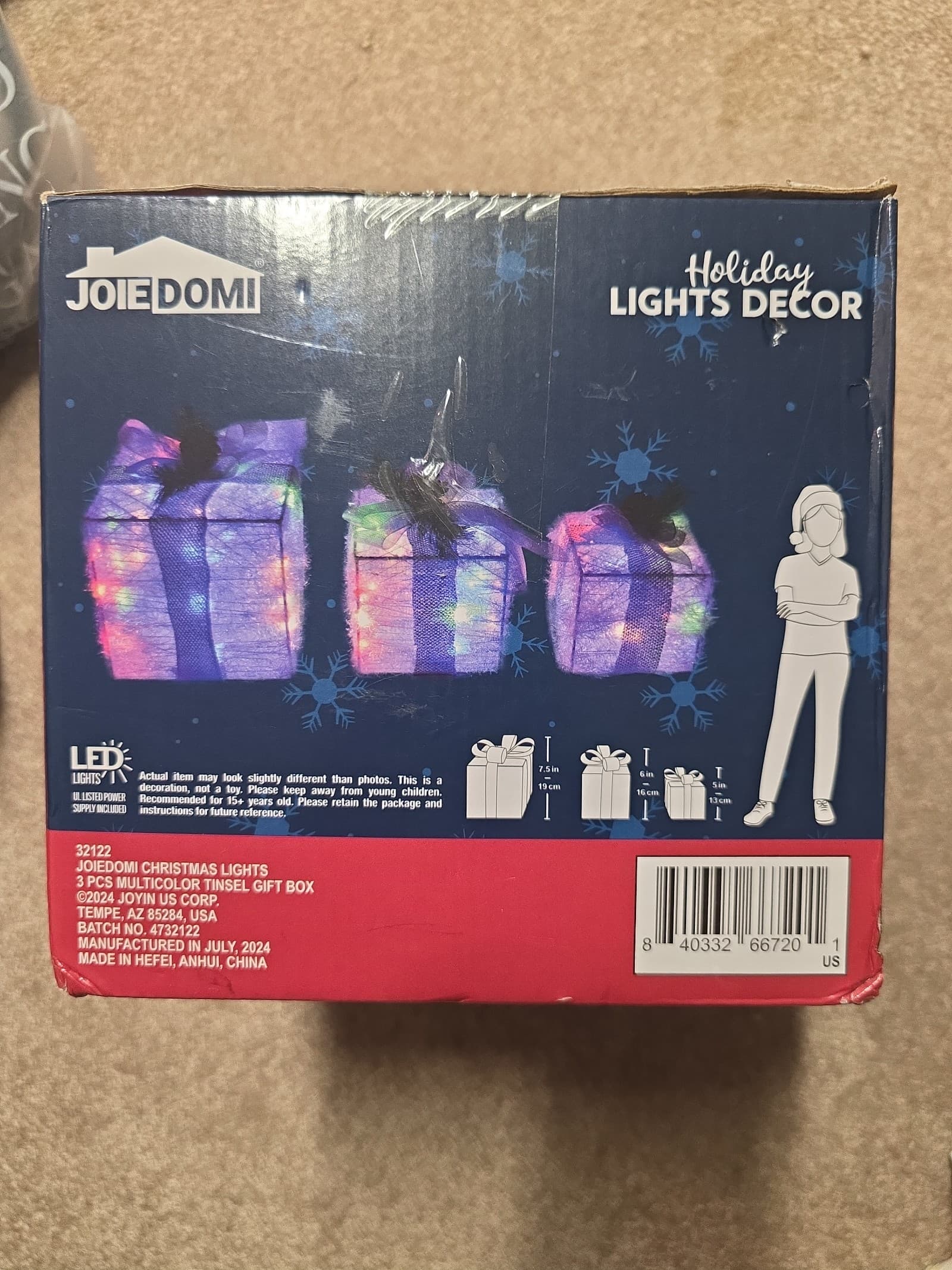 Tinsel Giftbox Decor - Thumbnail 3