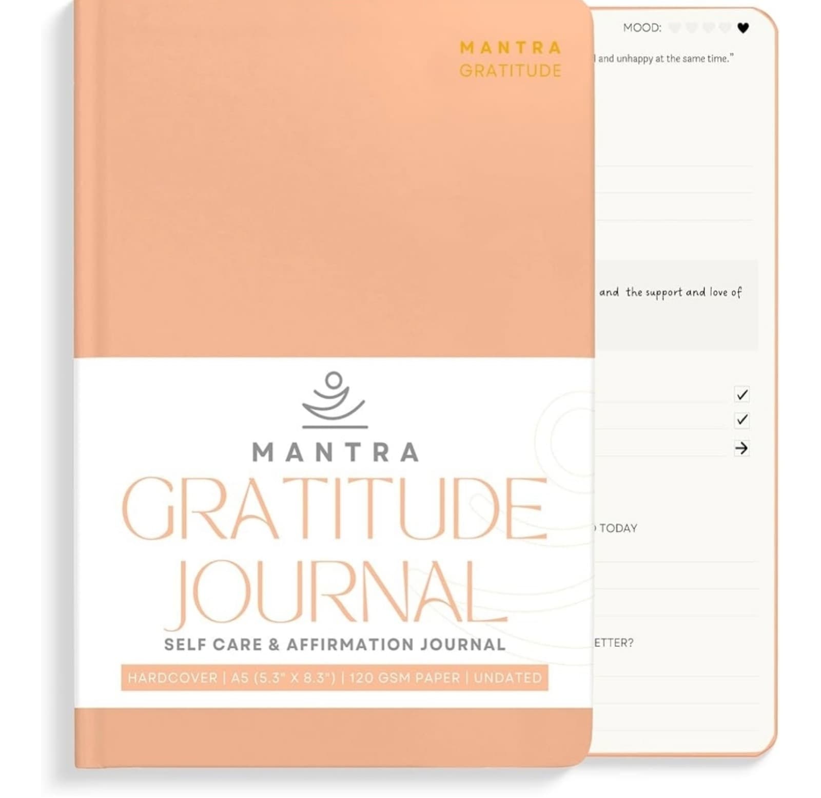 Gratitude Journal For Women & Men - Mental Health, Self Love & Self Care Journal - Image 1