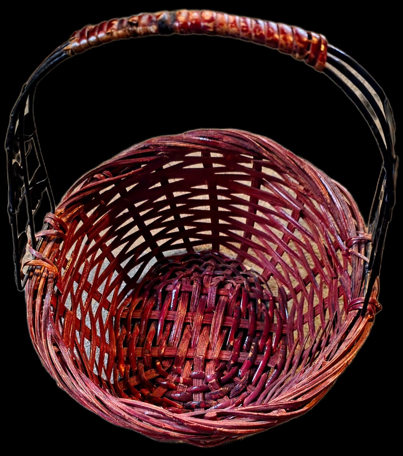 Basket Vintage Wicker Basket - Thumbnail 2
