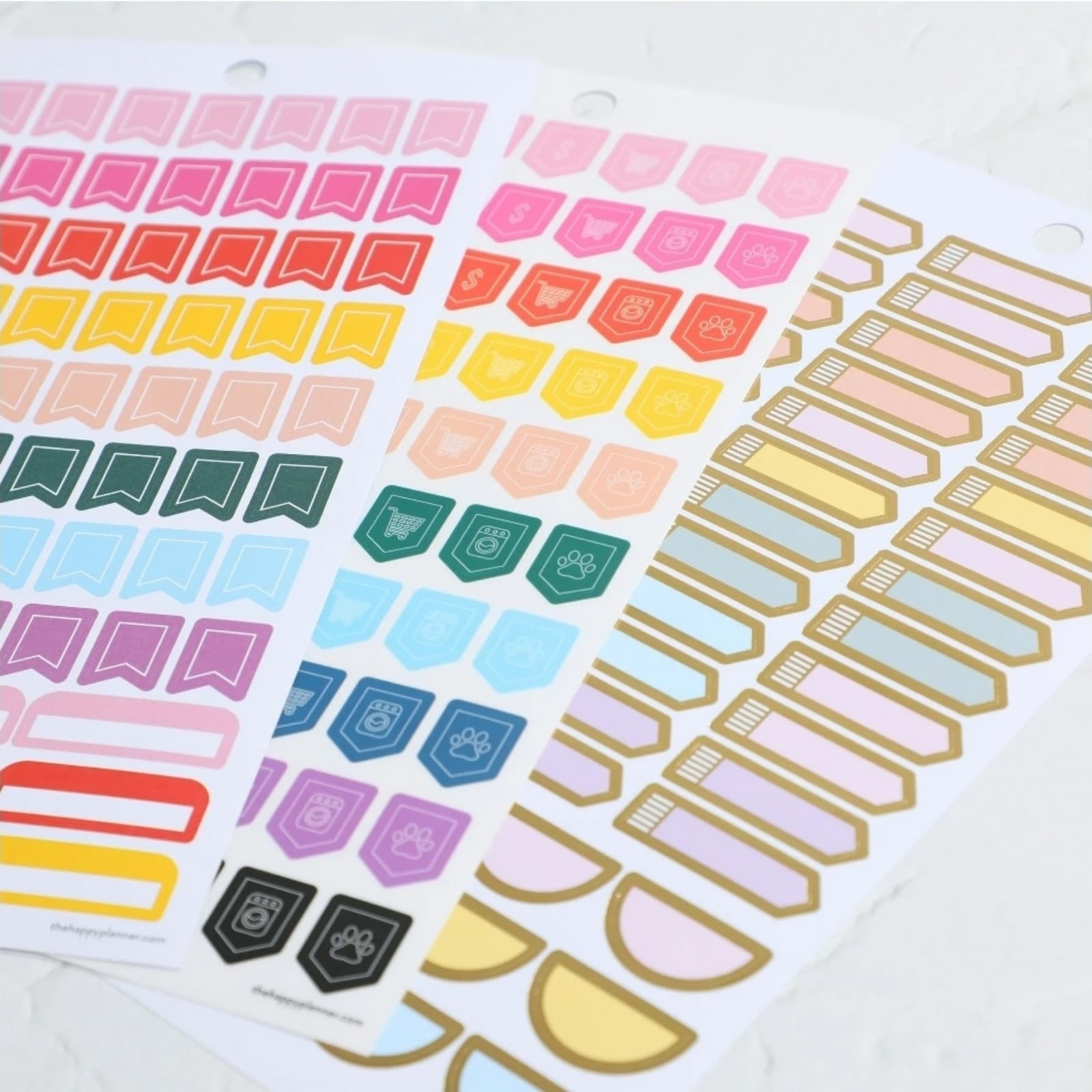 Happy Planner, 10 Sheet Sticker Pack, Basic Brights Theme 827 Stickers - Thumbnail 3